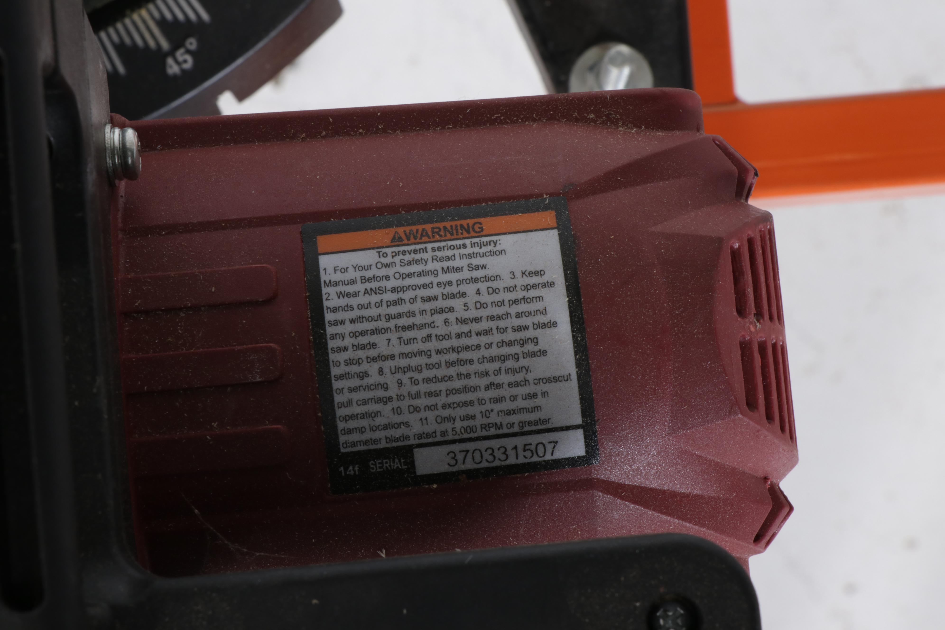 Chicago Electric 10Inch Compound Miter Saw with Stand EBTH