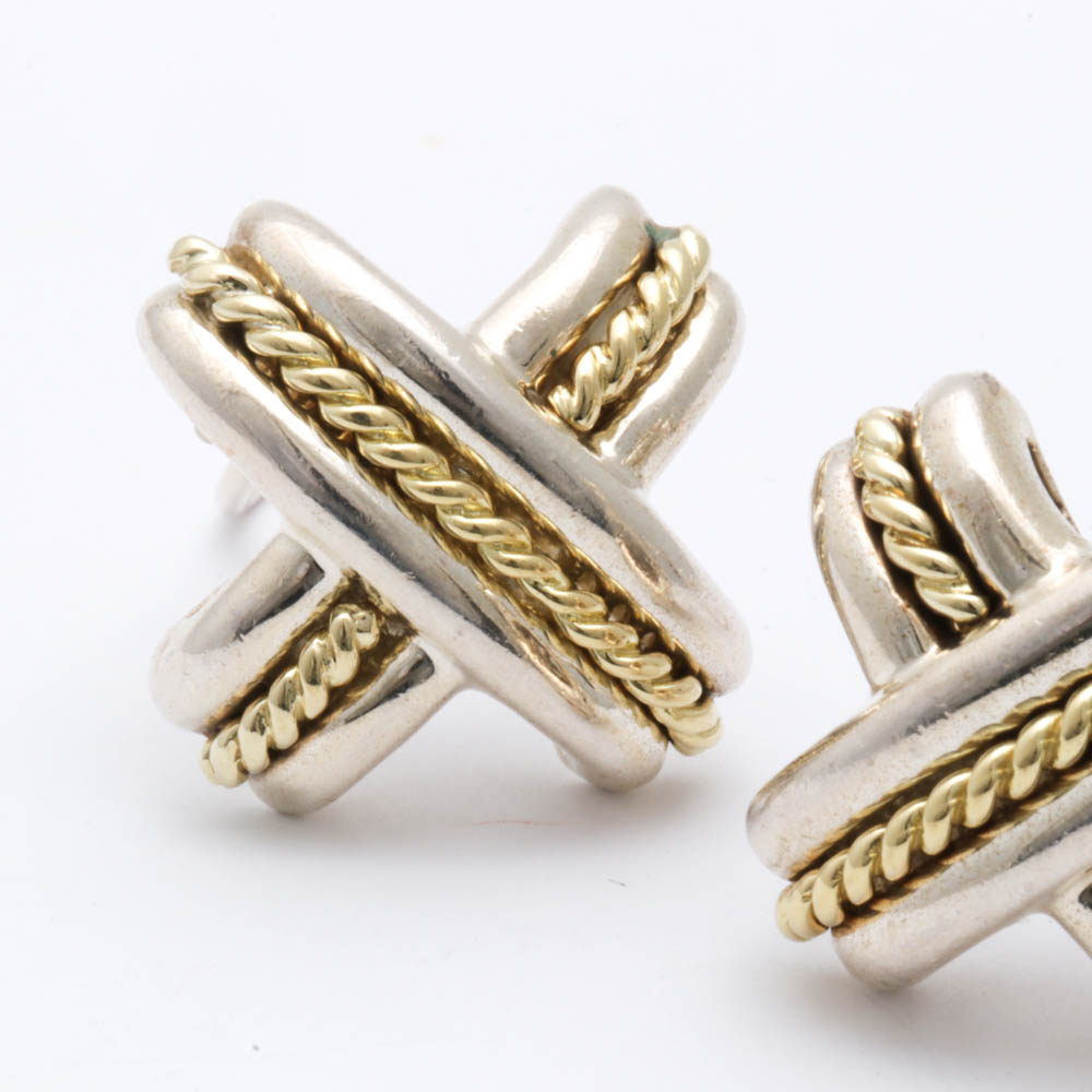 gold sterling earrings