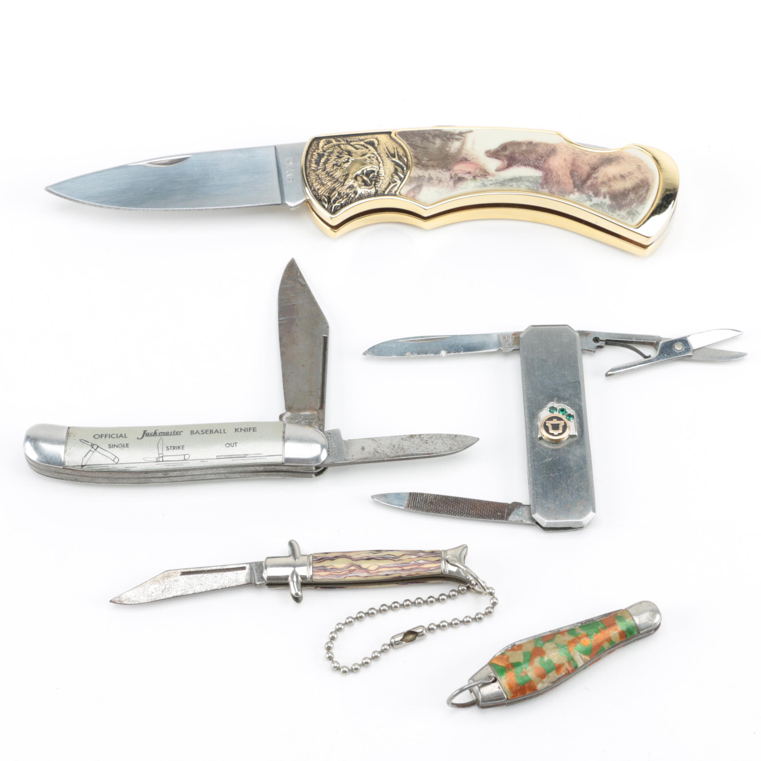 Jackmaster Baseball Knife and Other Folding Pocket Knives, Vintage EBTH