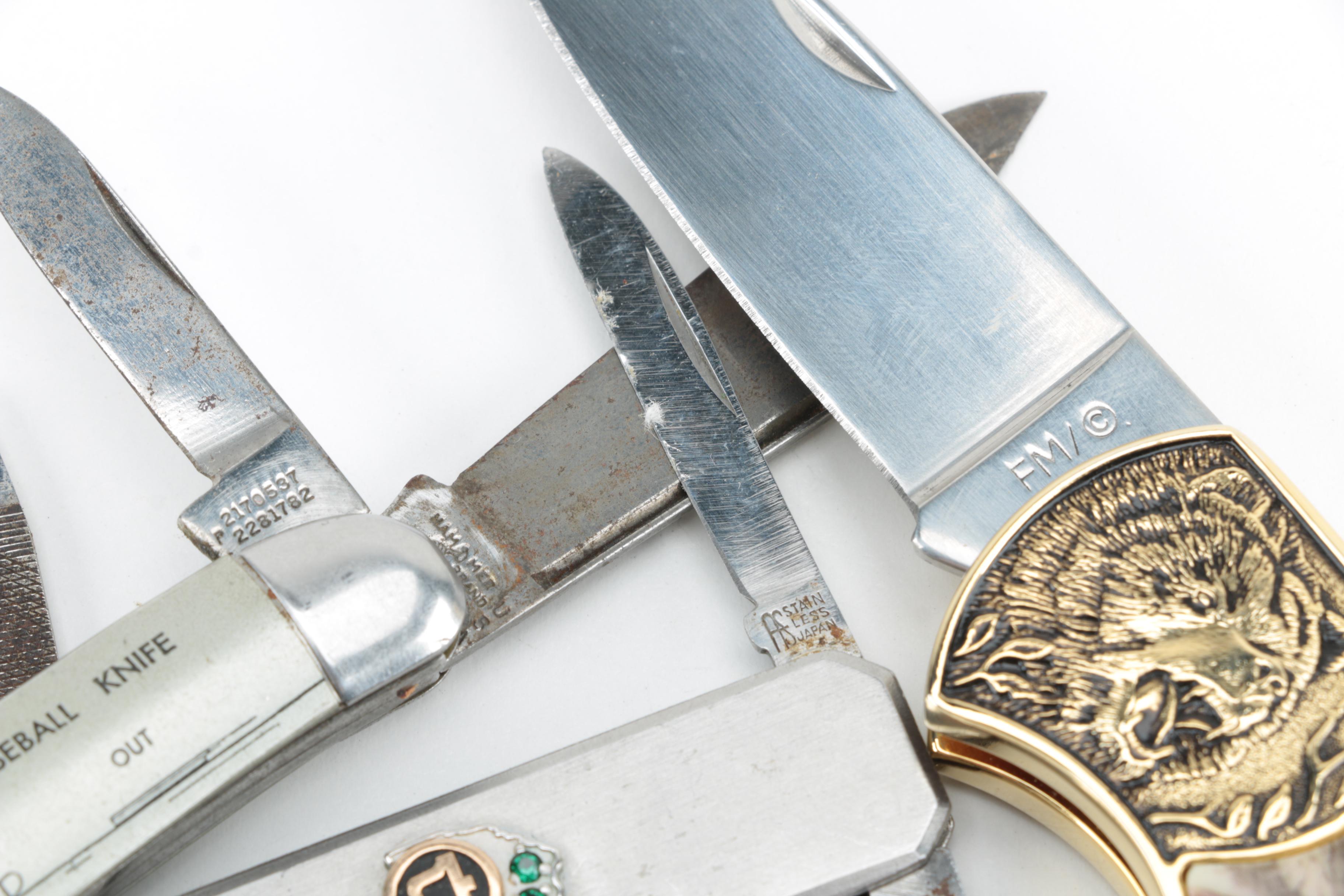 Jackmaster Baseball Knife and Other Folding Pocket Knives, Vintage EBTH