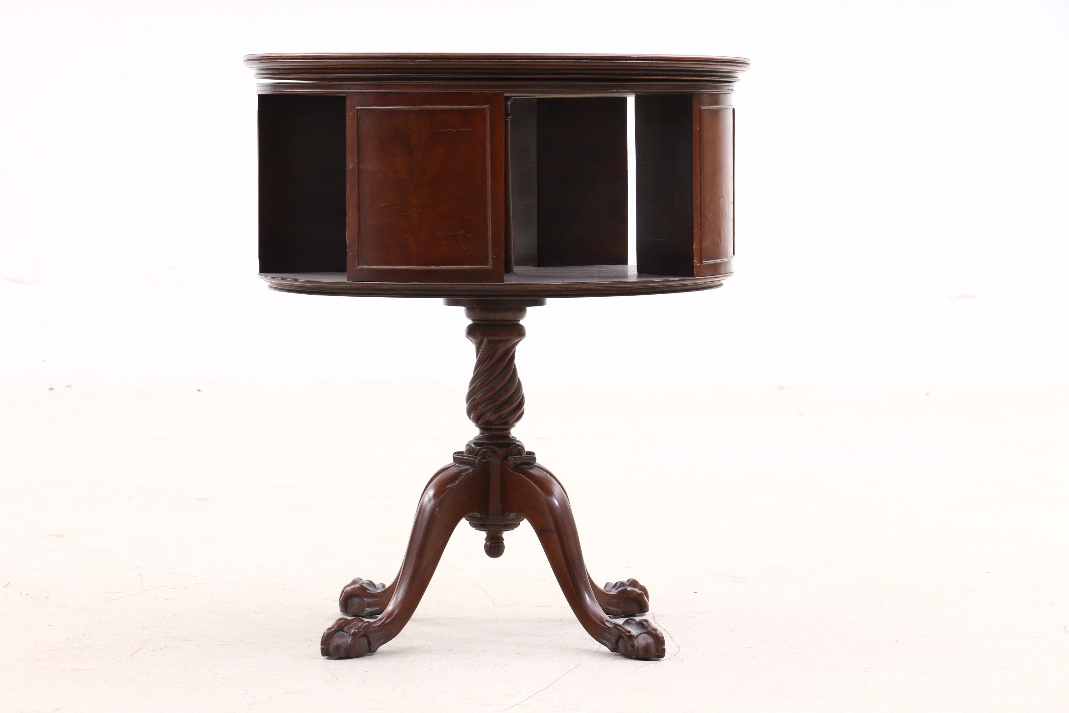 Lazy Susan Accent Table in Walnut EBTH