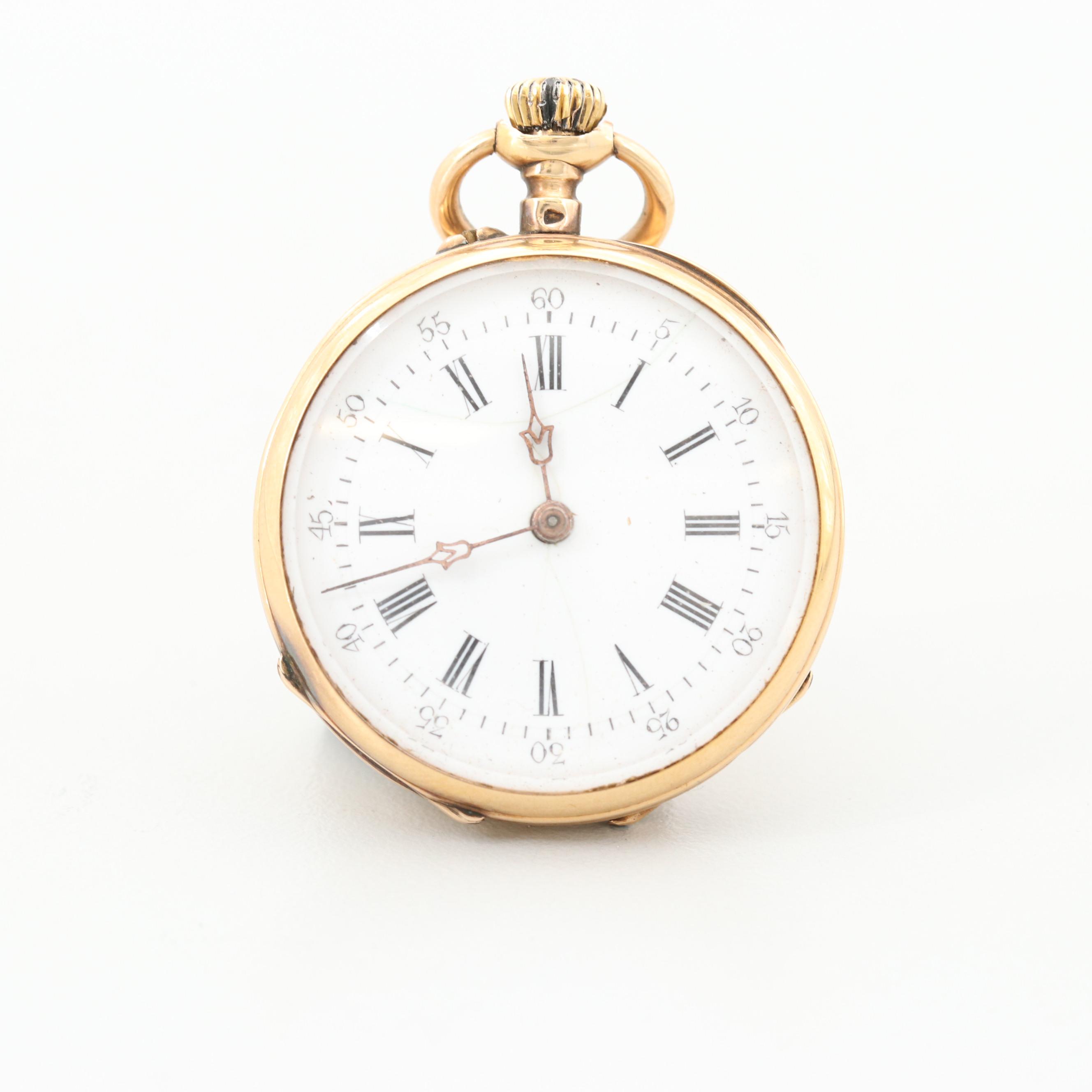 18K Yellow Gold European Pocket Watch EBTH