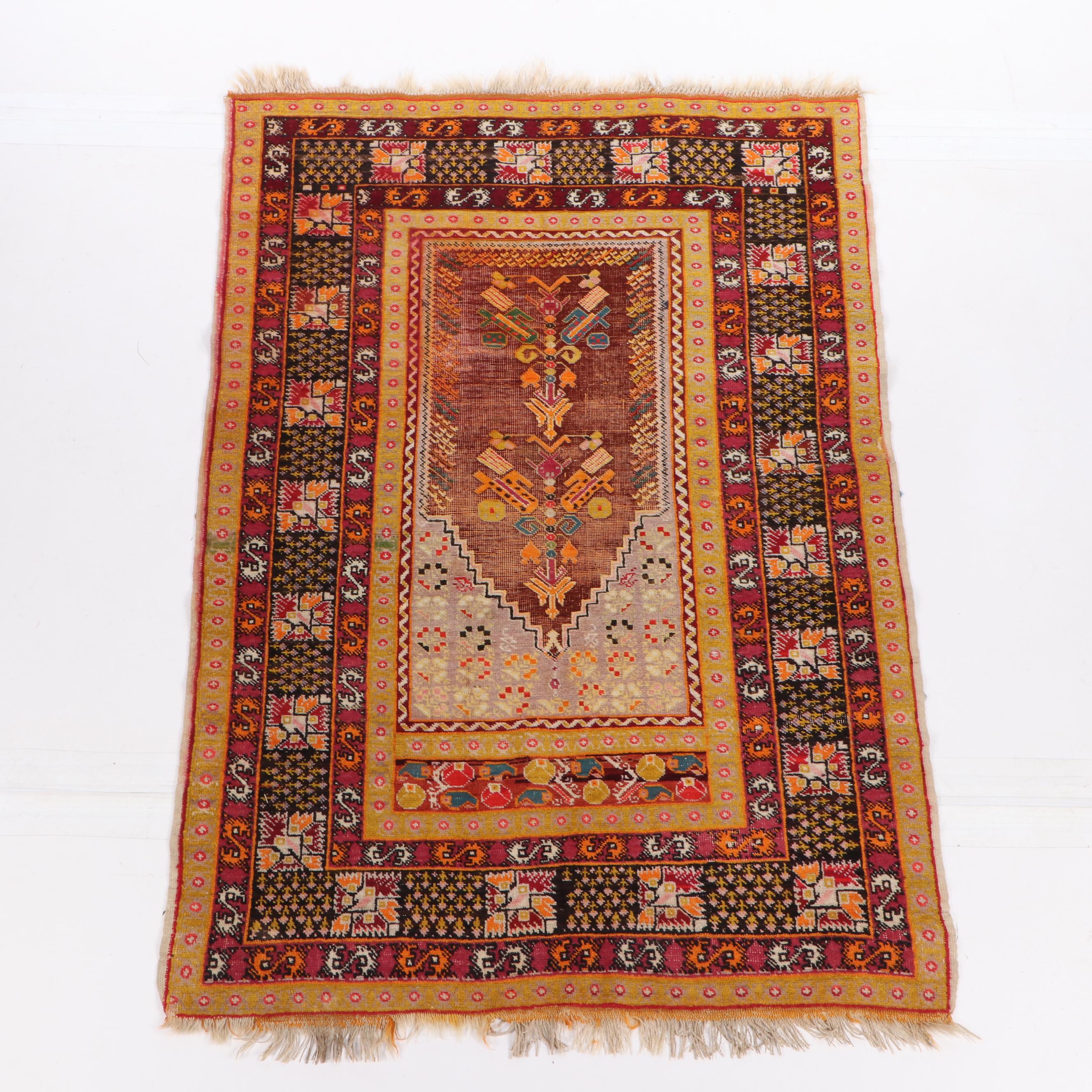 HandKnotted Turkish Wool Prayer Rug EBTH