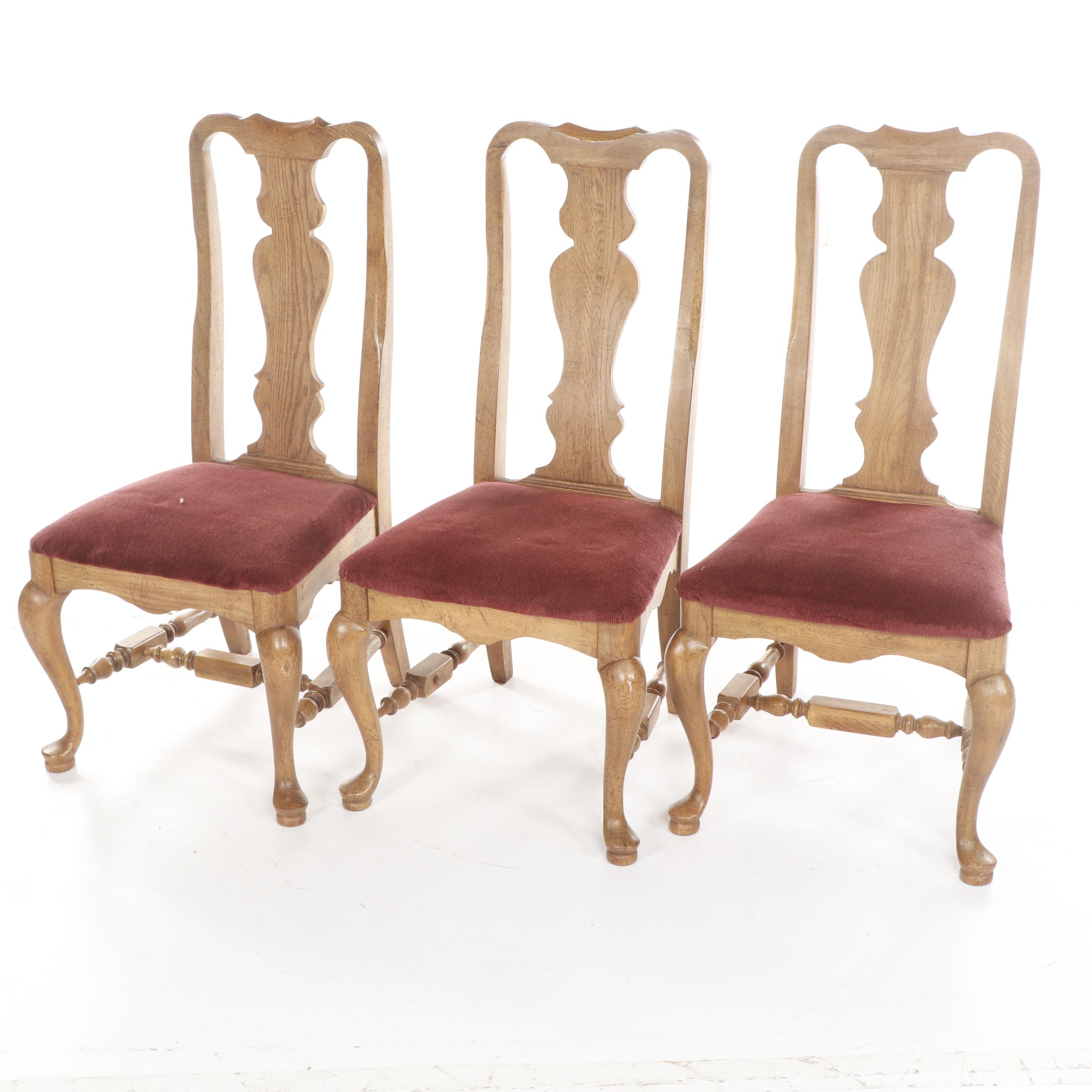 Williams Queen Anne Style Limed Oak Dining Table & Chairs EBTH