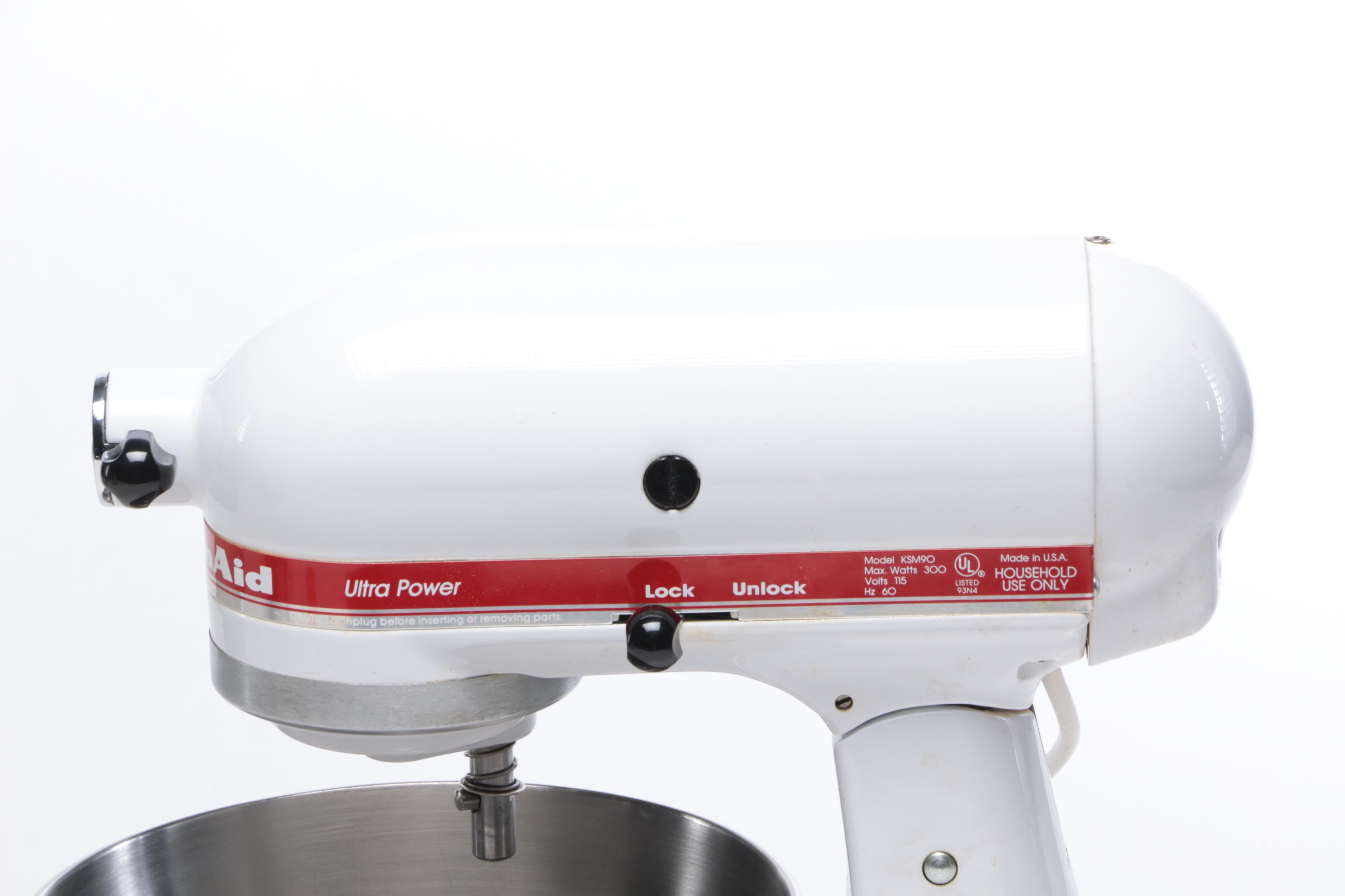 KitchenAid Ultra Power Model KSM90 Mixer with Bowls and Attachments EBTH