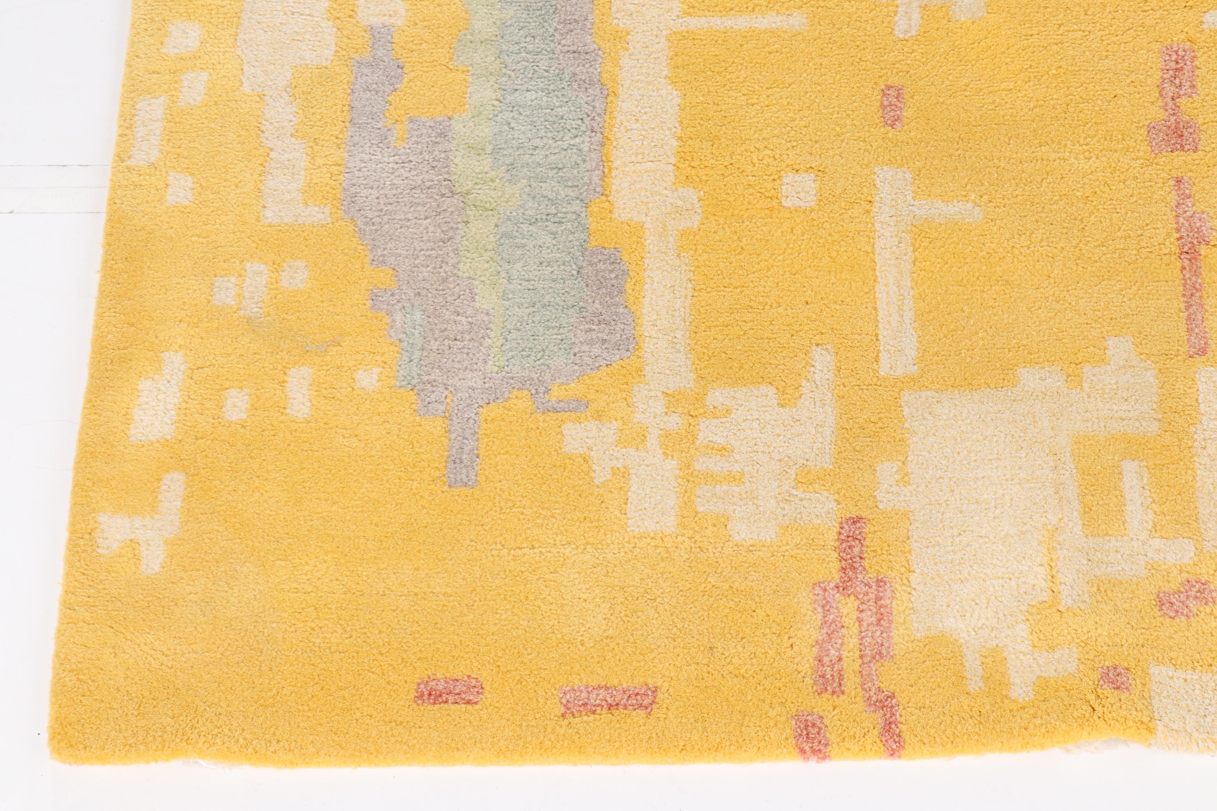 Tufted CB2 Indian Cotton Abstract Area Rug EBTH