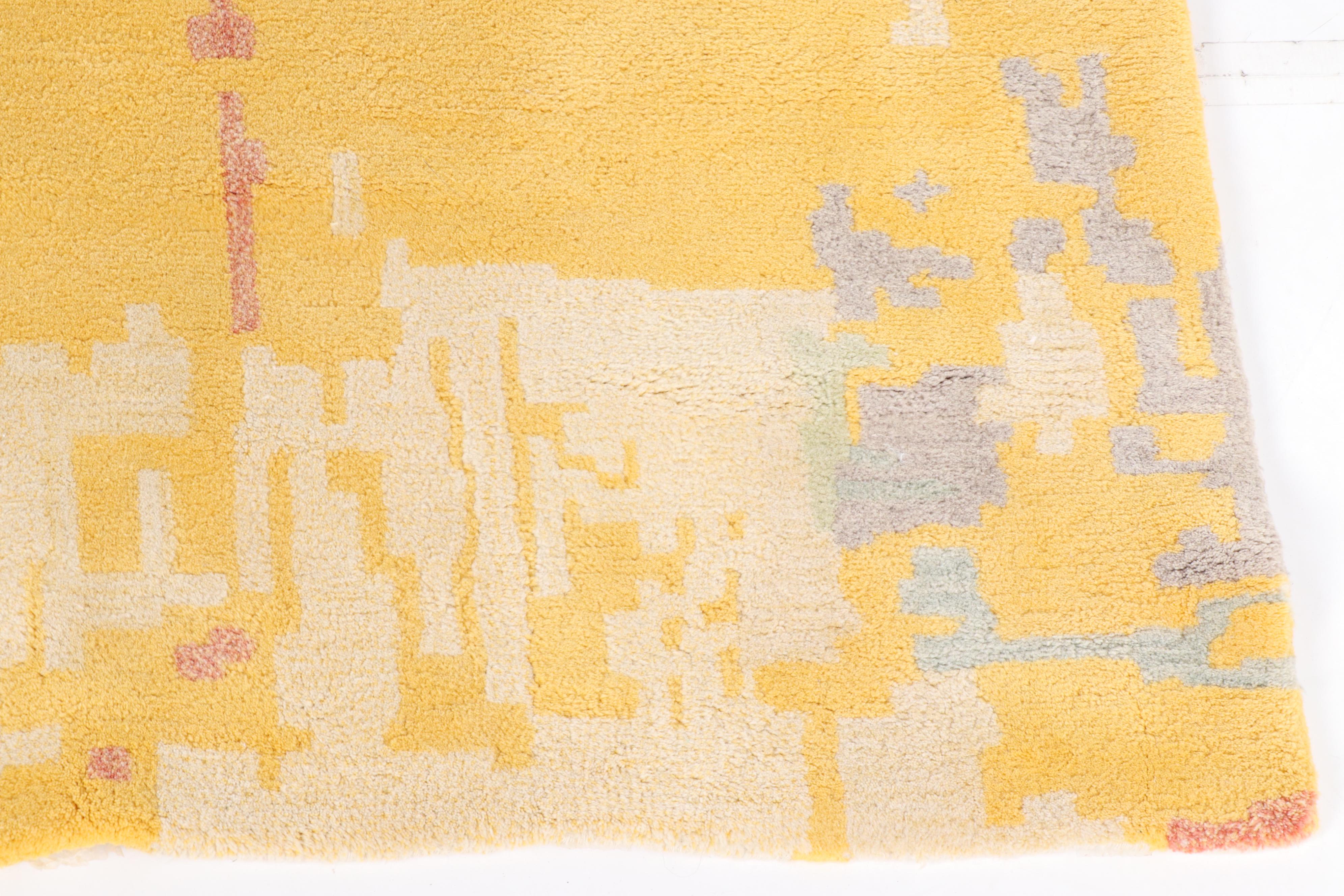 Tufted CB2 Indian Cotton Abstract Area Rug EBTH