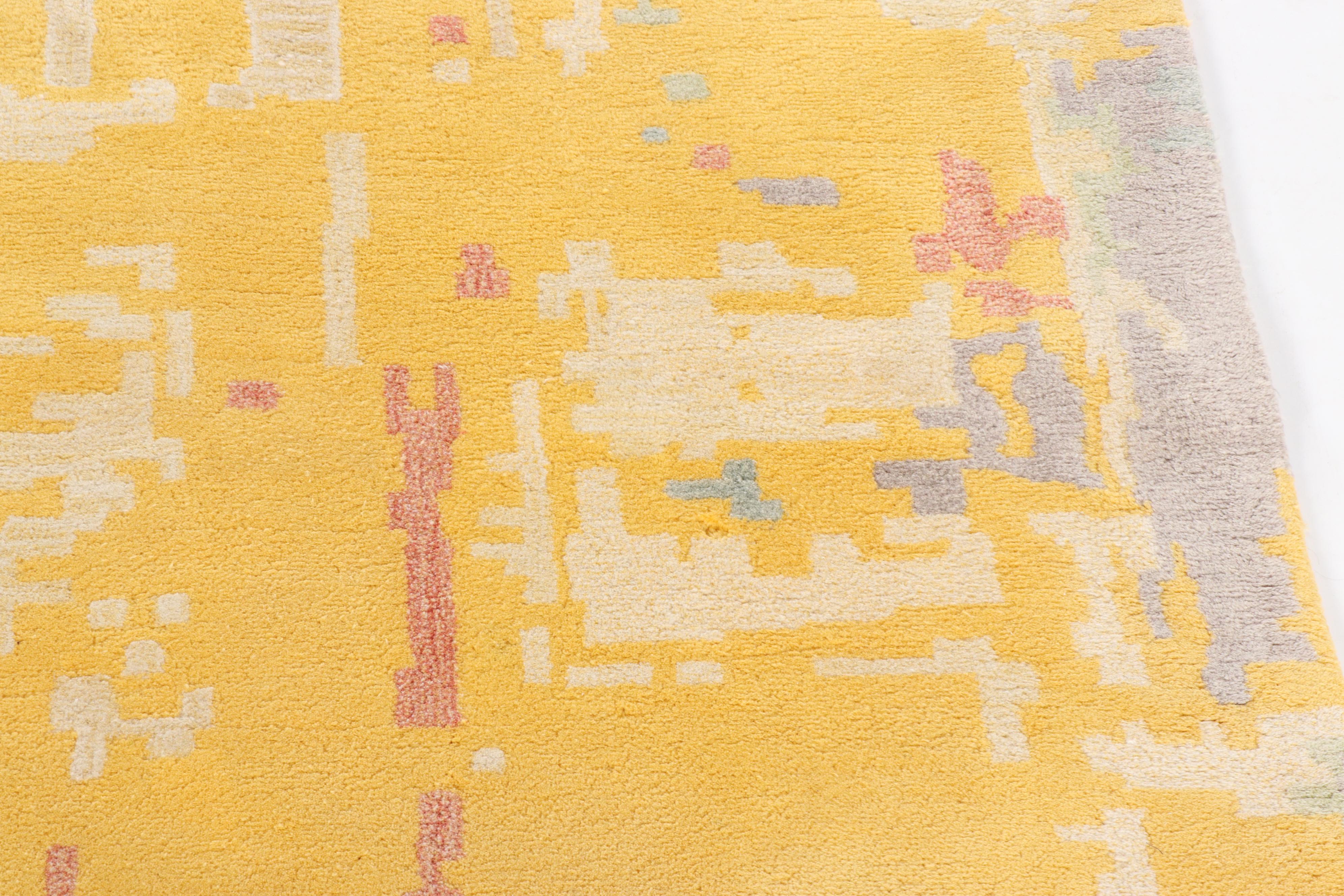 Tufted CB2 Indian Cotton Abstract Area Rug EBTH