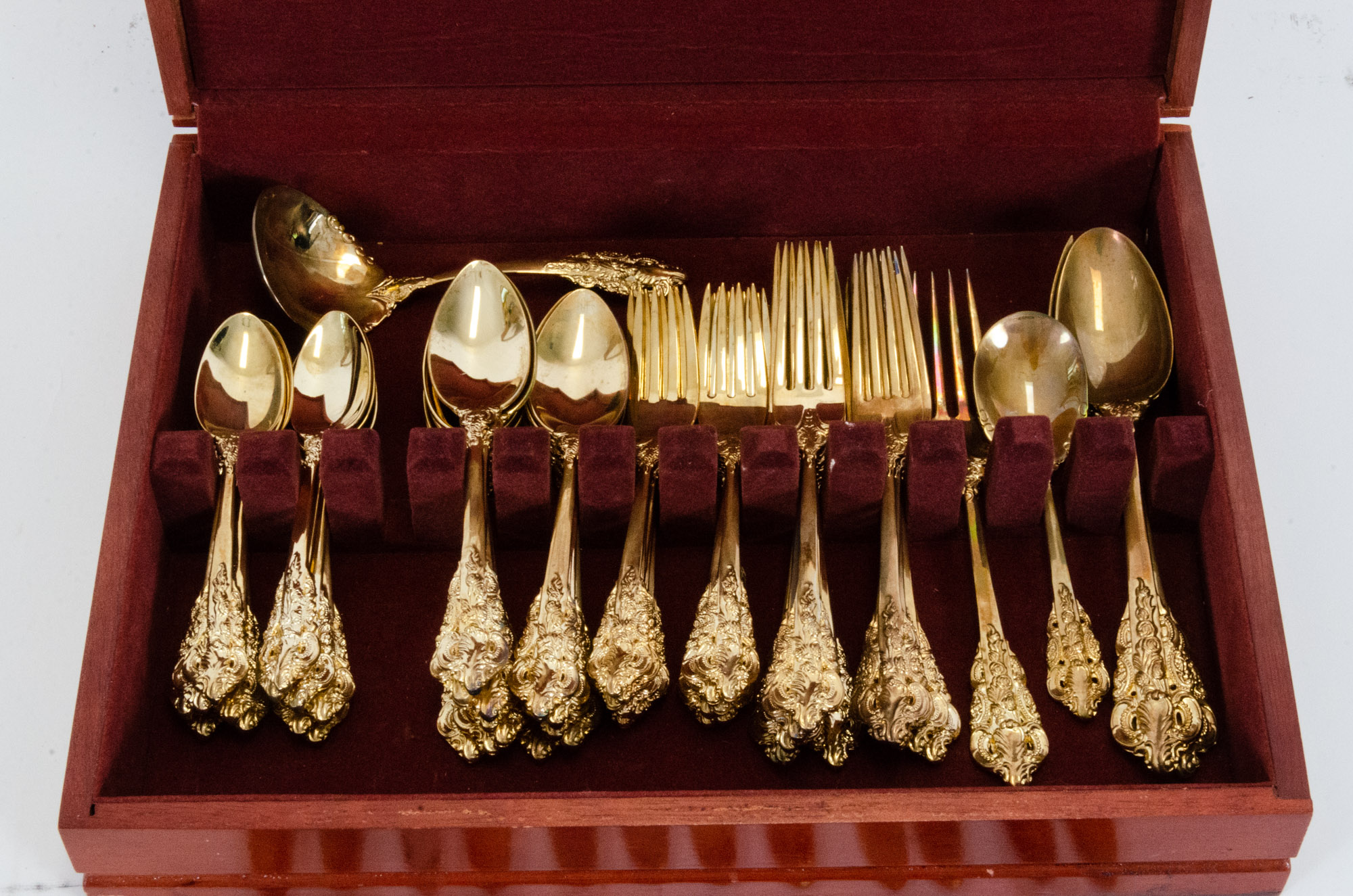 Godinger "Baroque" GoldPlated Flatware Set EBTH