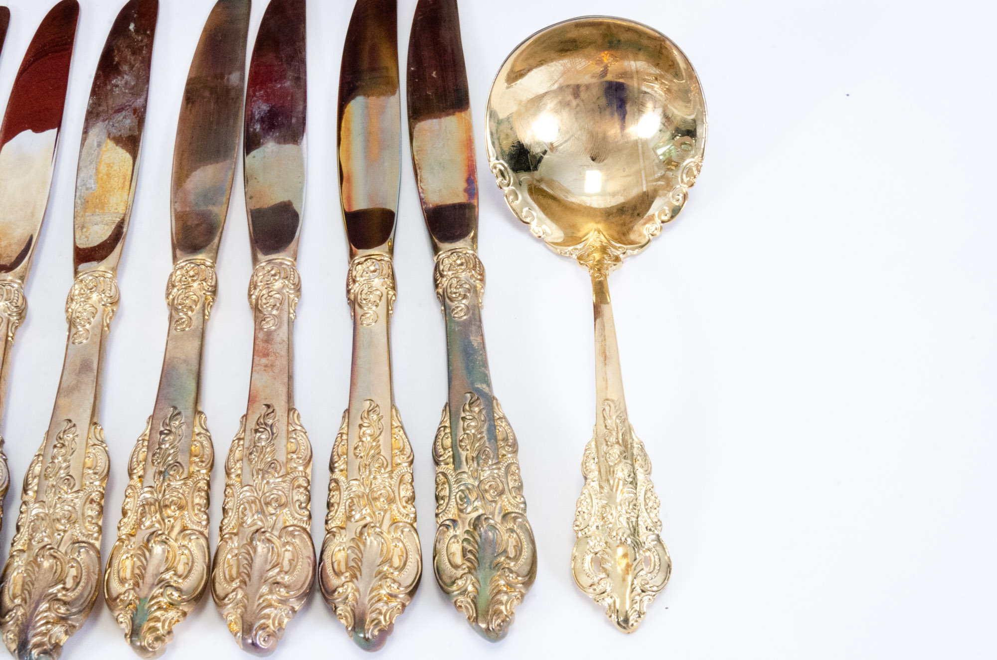 Godinger "Baroque" GoldPlated Flatware Set EBTH