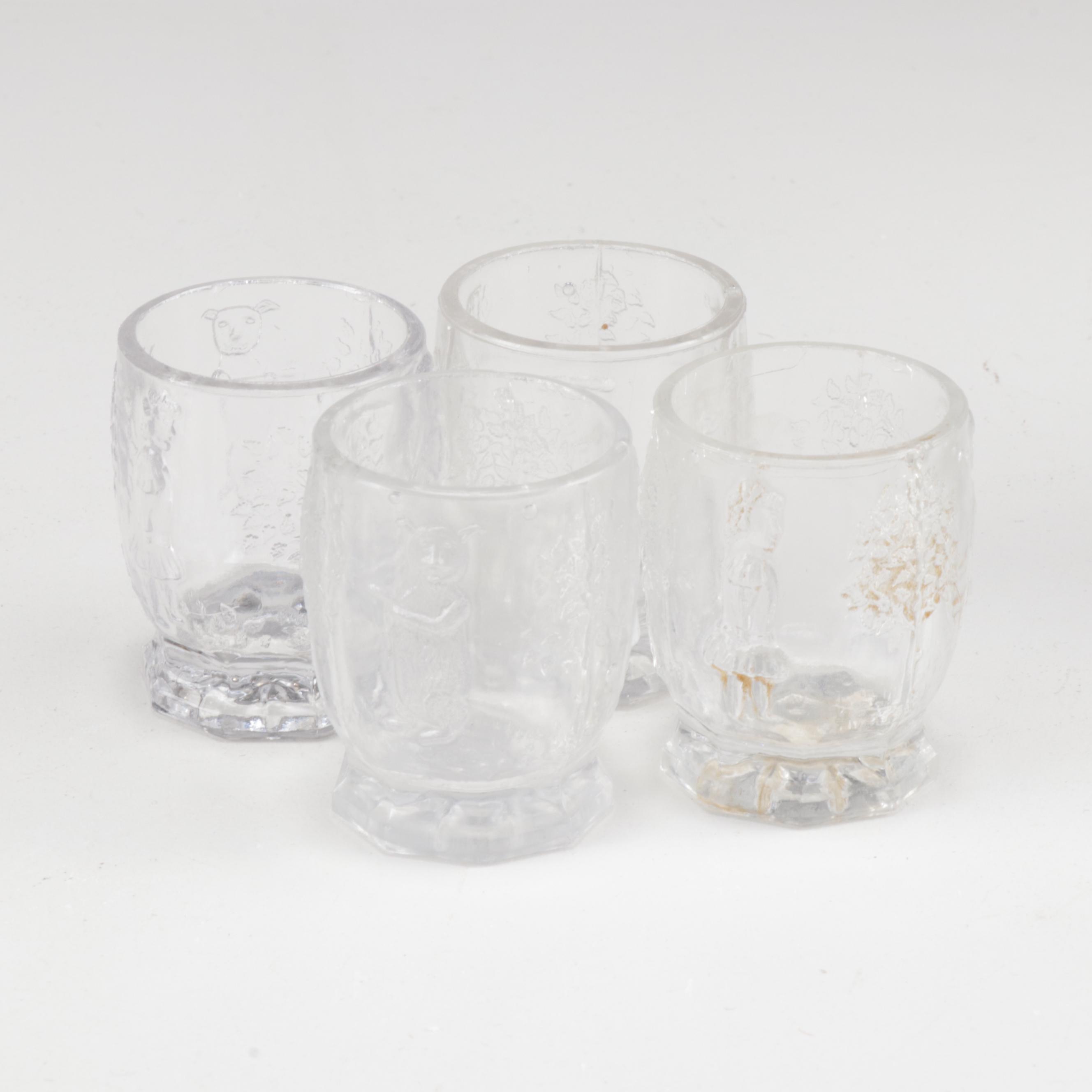 EAPG Child's Nursery Rhyme Pitcher & Glasses EBTH