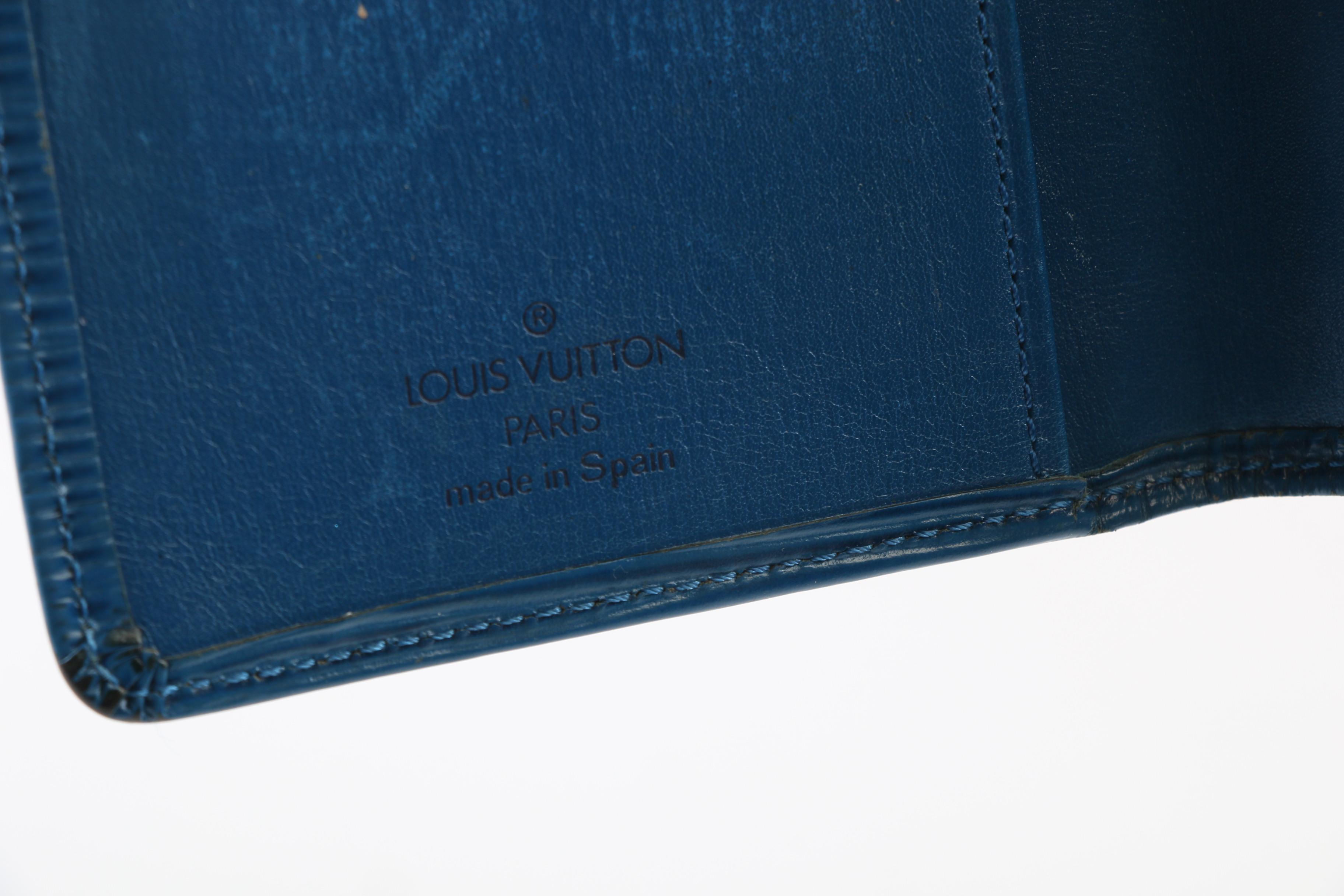  Louis  Vuitton  Paris  Bifold Long Wallet  in Toledo Blue Epi 