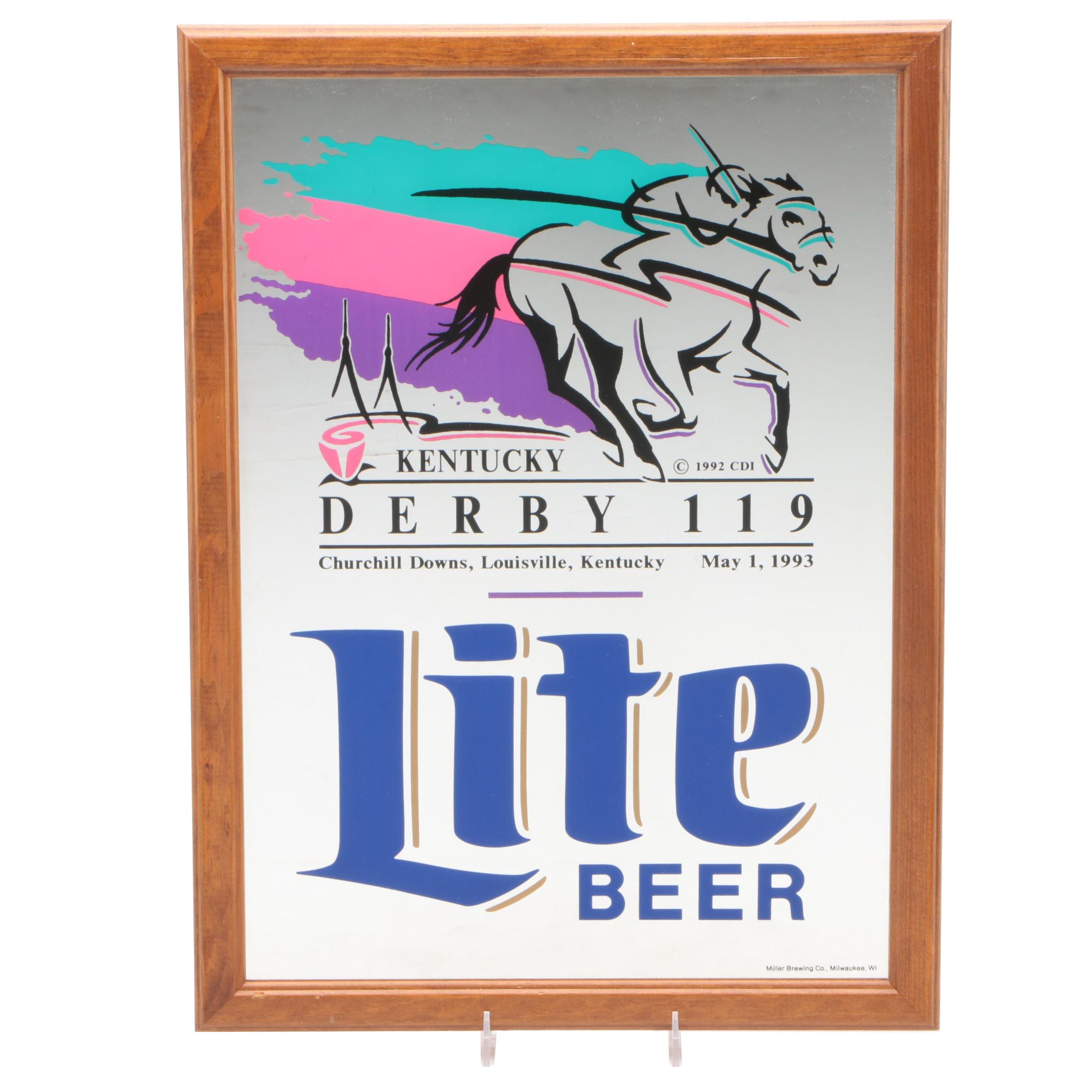 119th Kentucky Derby Miller Lite Bar Mirror EBTH