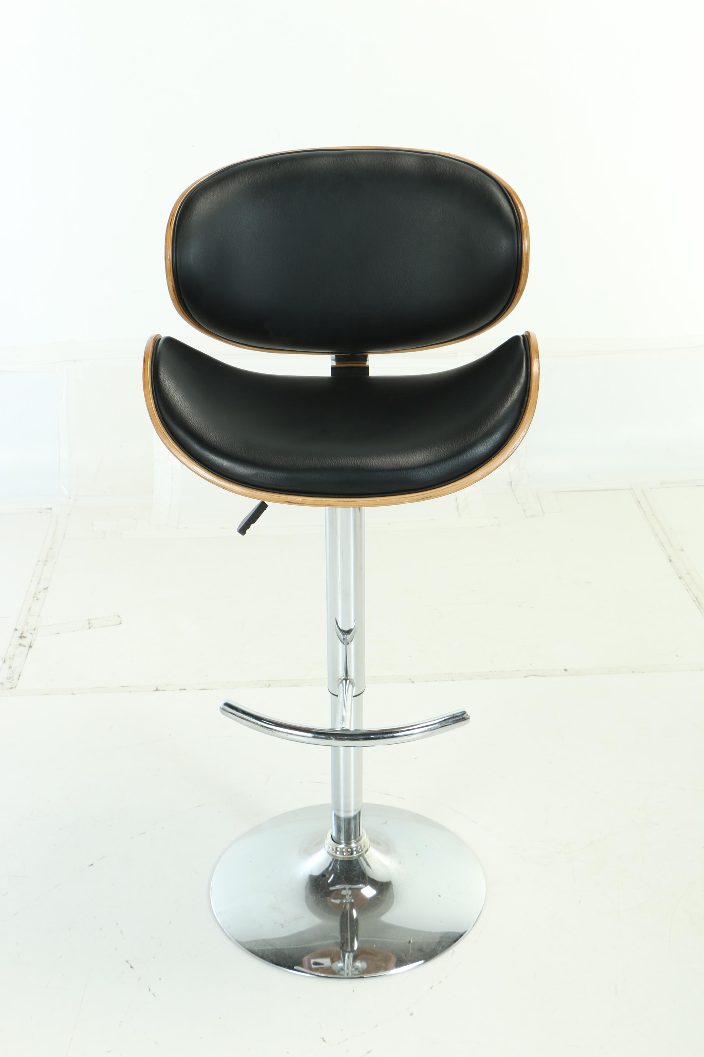 Pair of Minson Corp., Bentwood and ChromedSteel Adjustable Swiveling