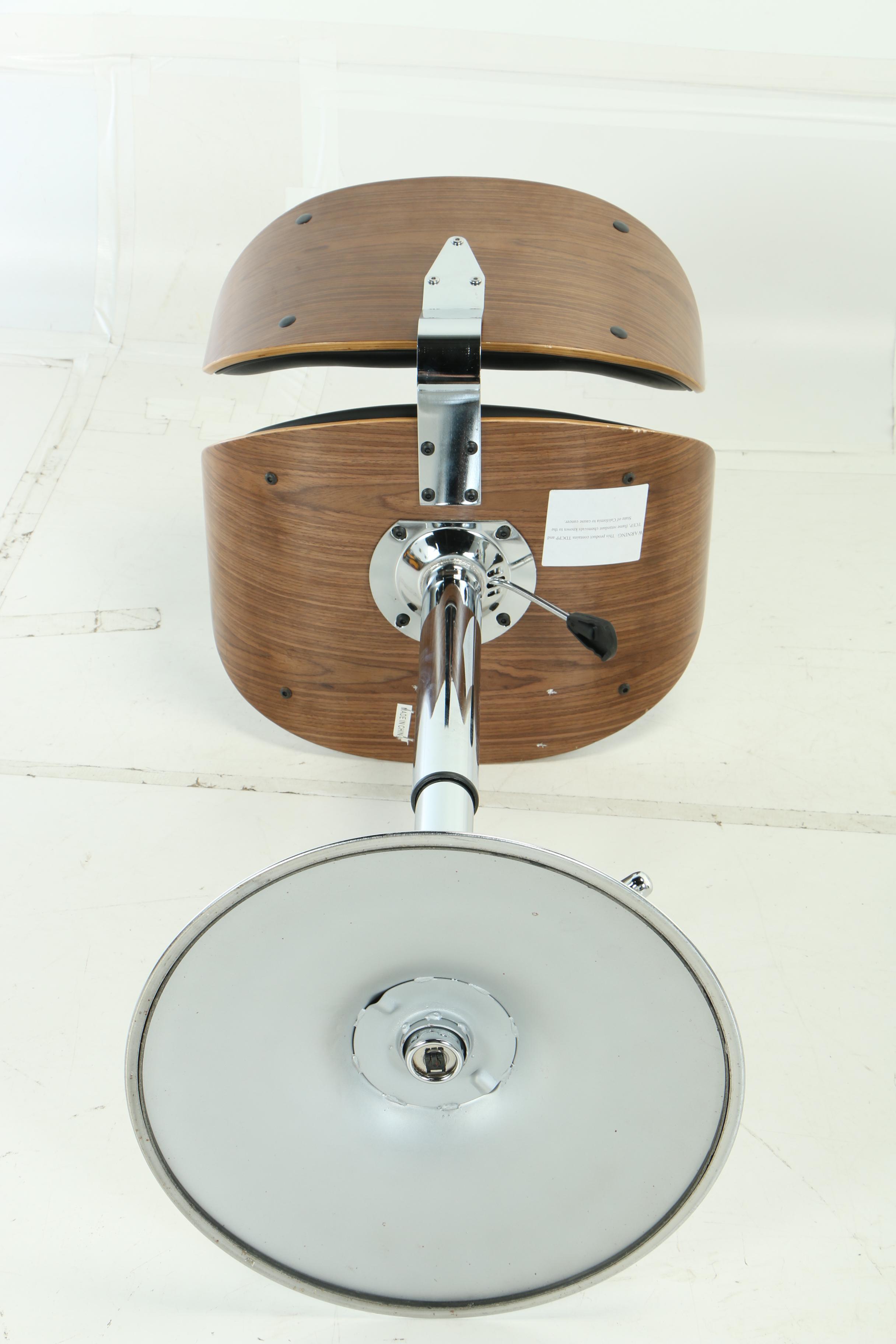 Pair of Minson Corp., Bentwood and ChromedSteel Adjustable Swiveling