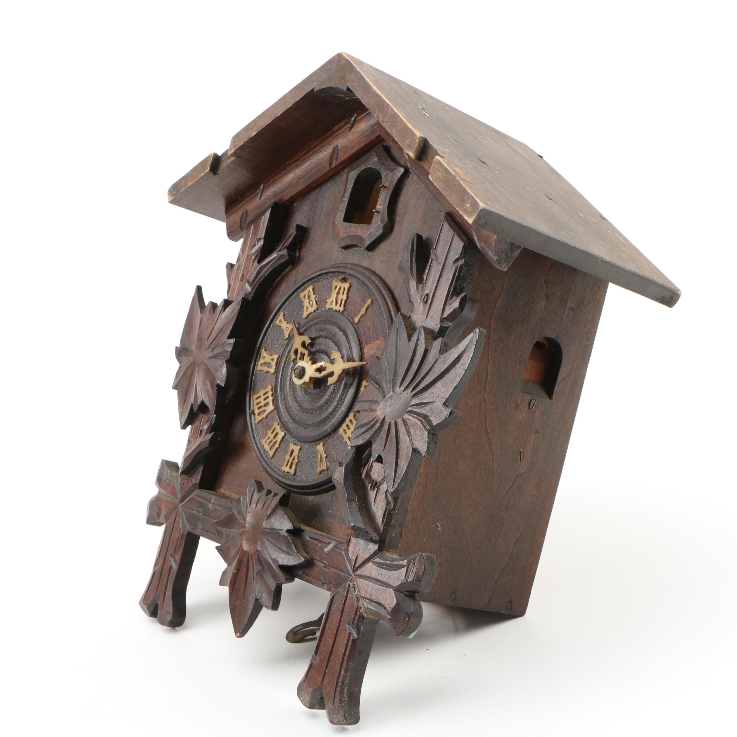 Poppo Black Forest Style Carved Wooden Cuckoo Clock EBTH