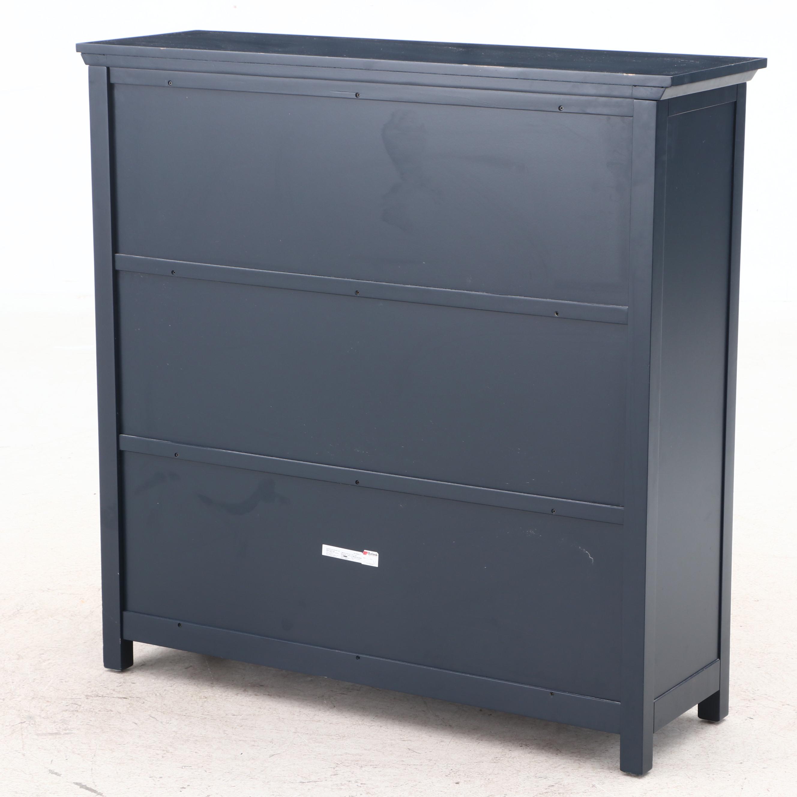 Contemporary Pottery Barn Kids Navy Three-Shelf Cameron ...