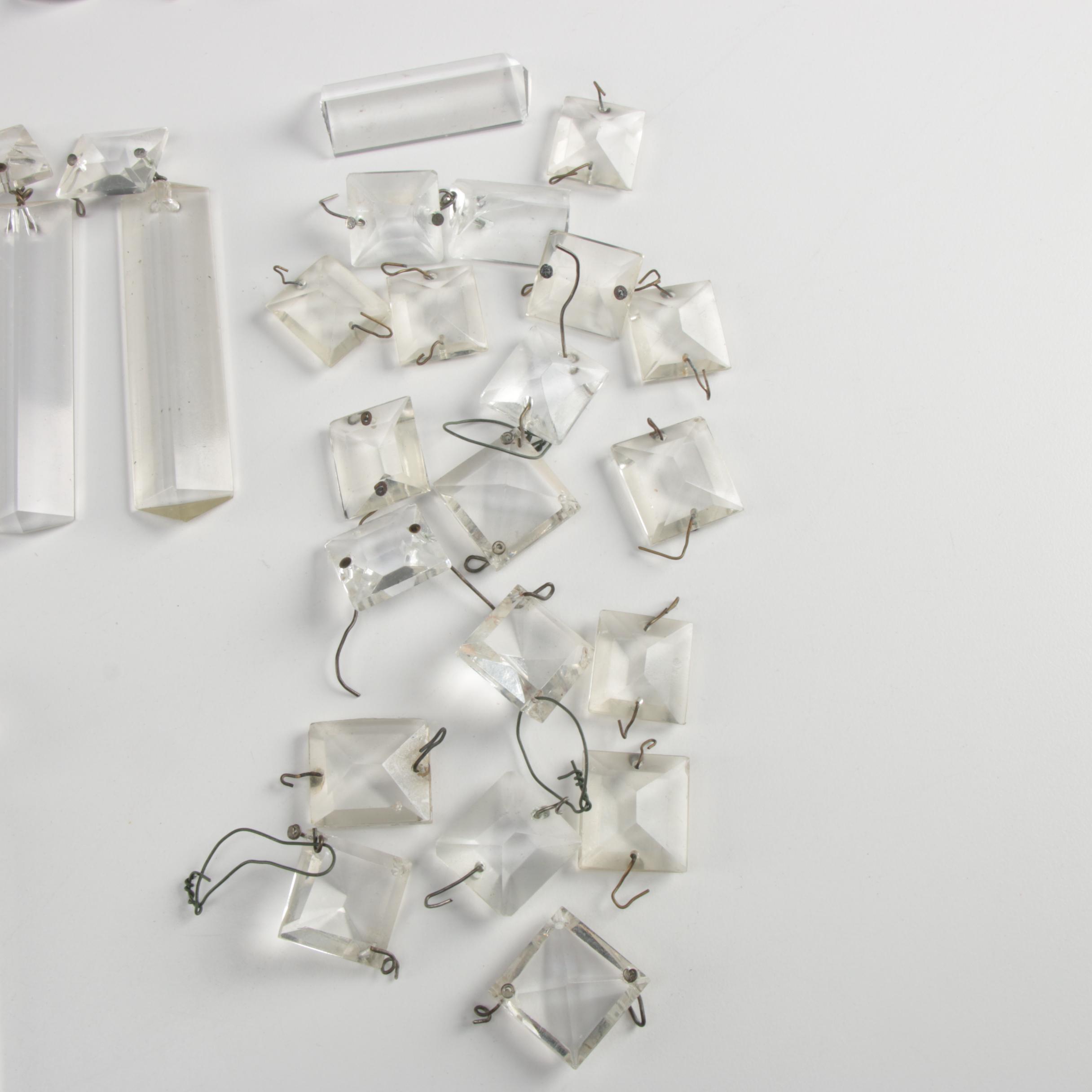 Ornate Crystal Chandelier Prisms and Bobèches EBTH