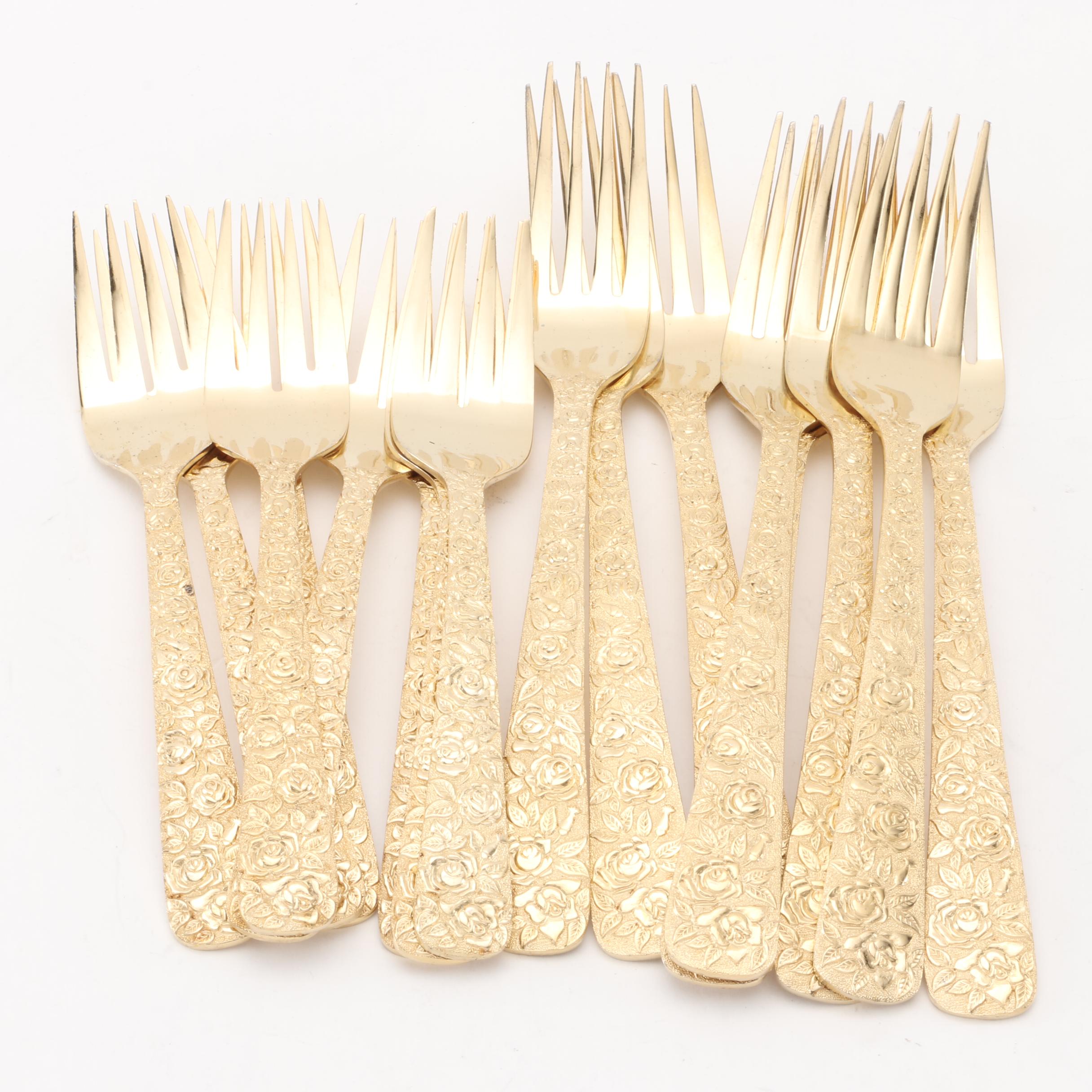 N.Y.M. Co "Cellini Romanesque" Gold-Plated Stainless ...