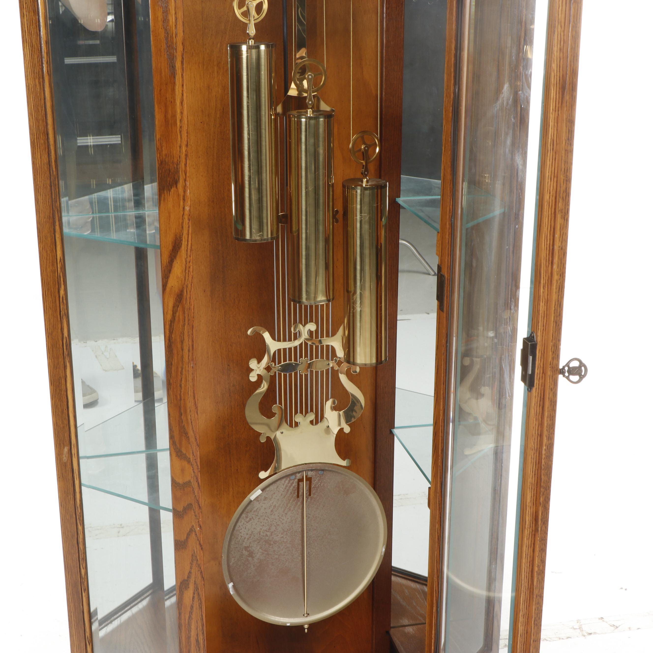 Sligh Oak Curio Grandfather Clock EBTH