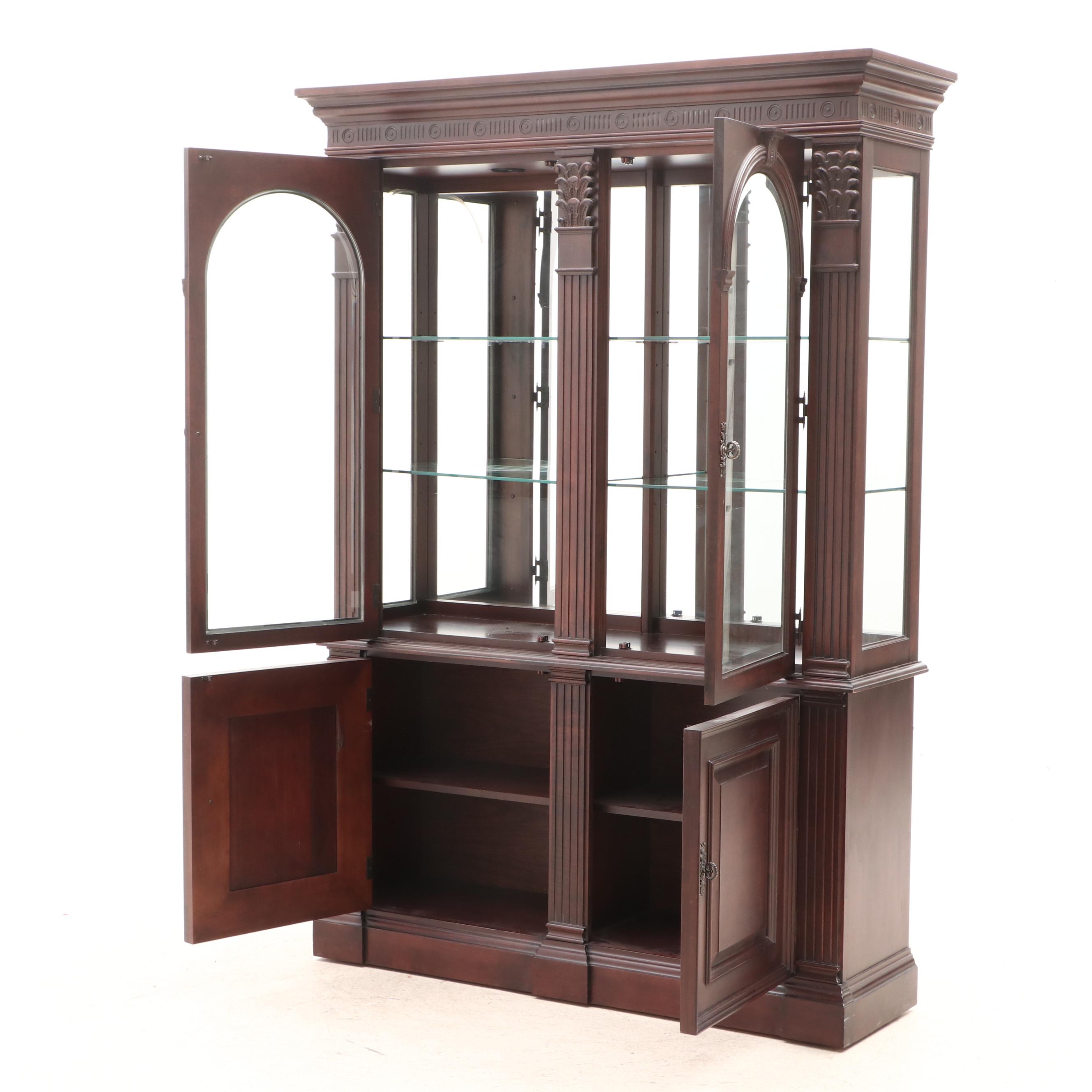 Bernhardt "Belmont" Collection Mahogany Illuminated Curio