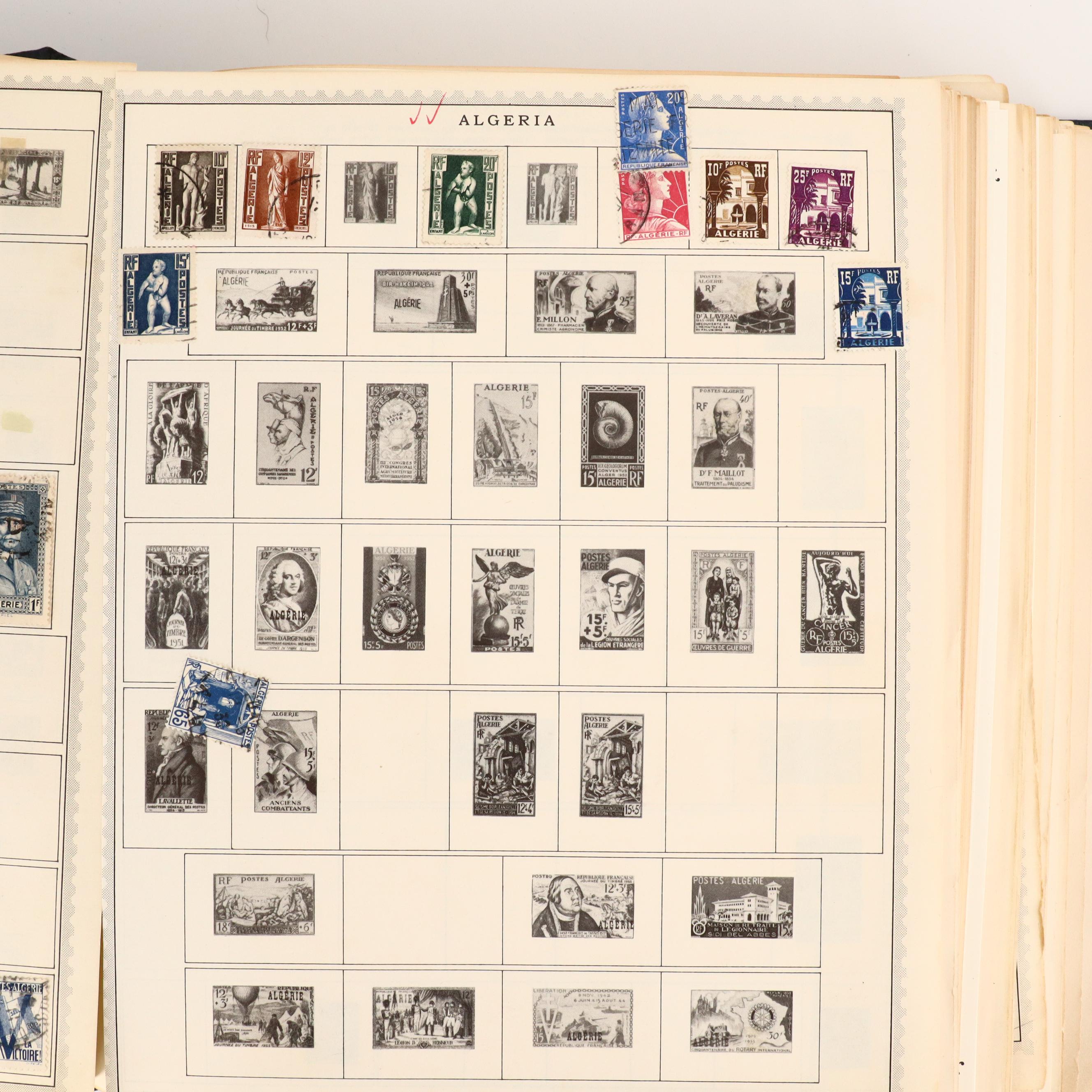 Two International Postage Stamp Albums EBTH