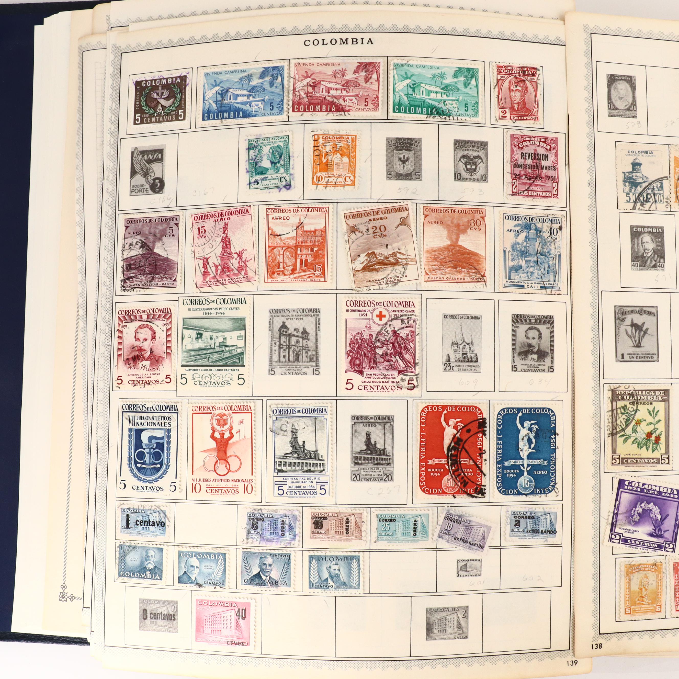 Postage Stamp Album Pages