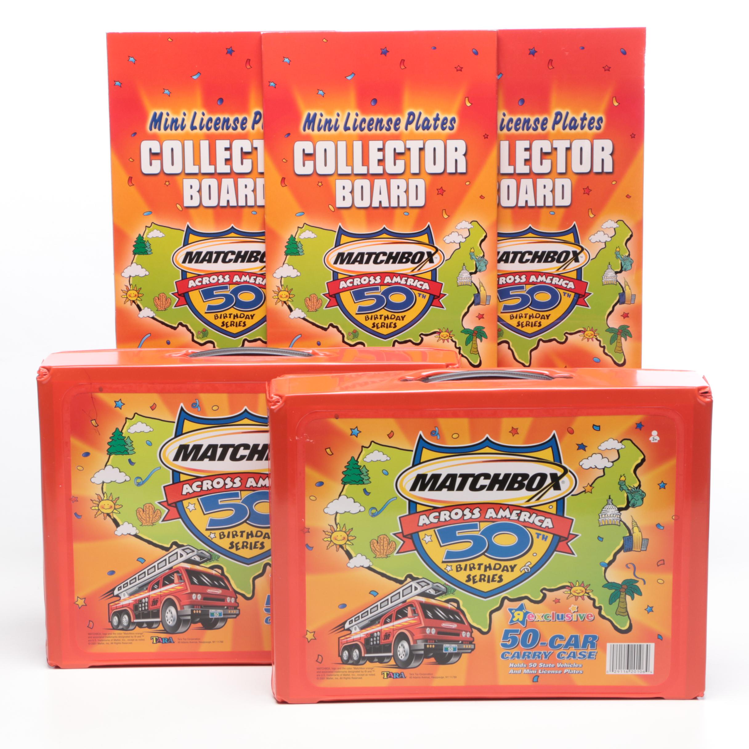 Matchbox Across America 50th Birthday Series License Plate and Car