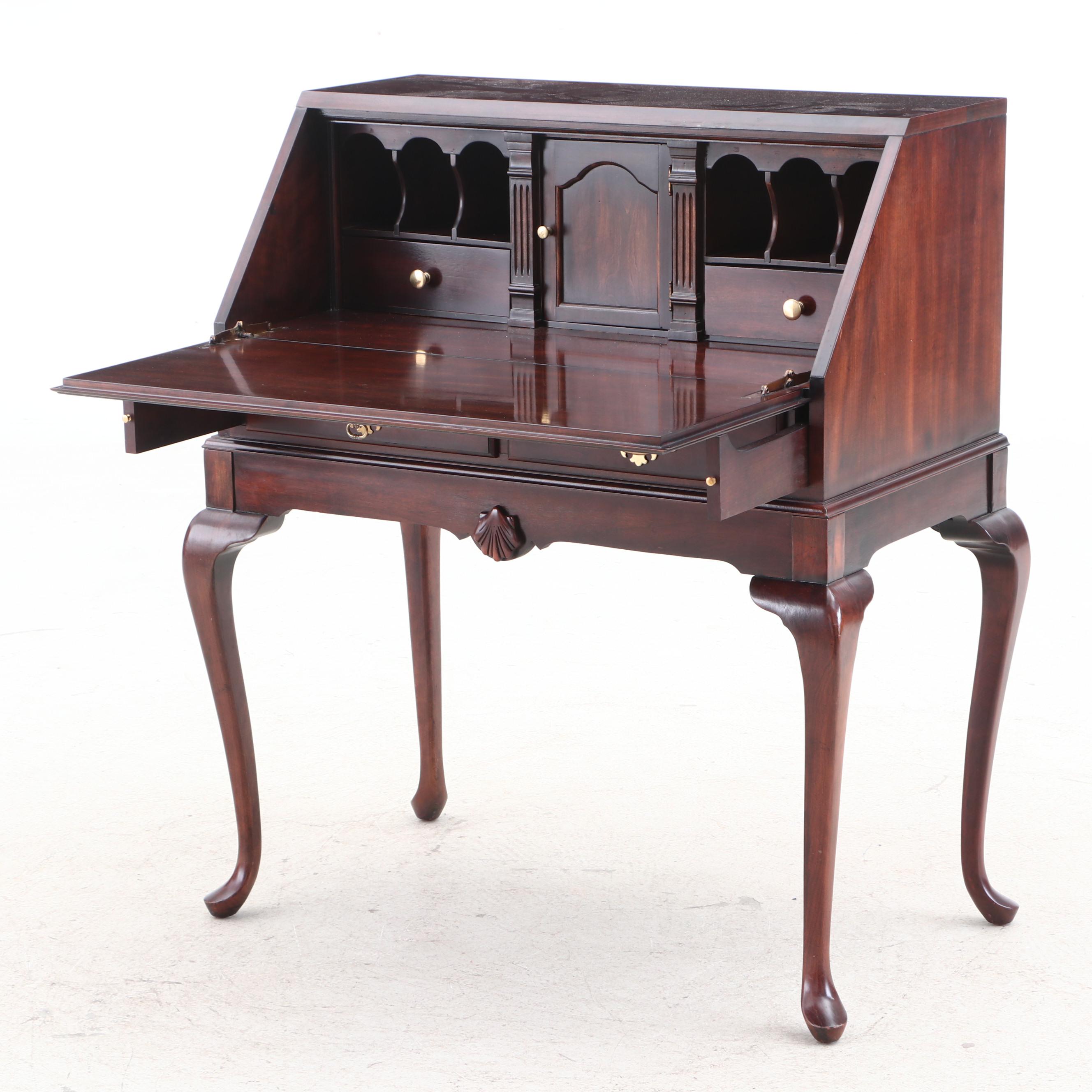 Queen Anne Style Cherry Secretary Desk EBTH