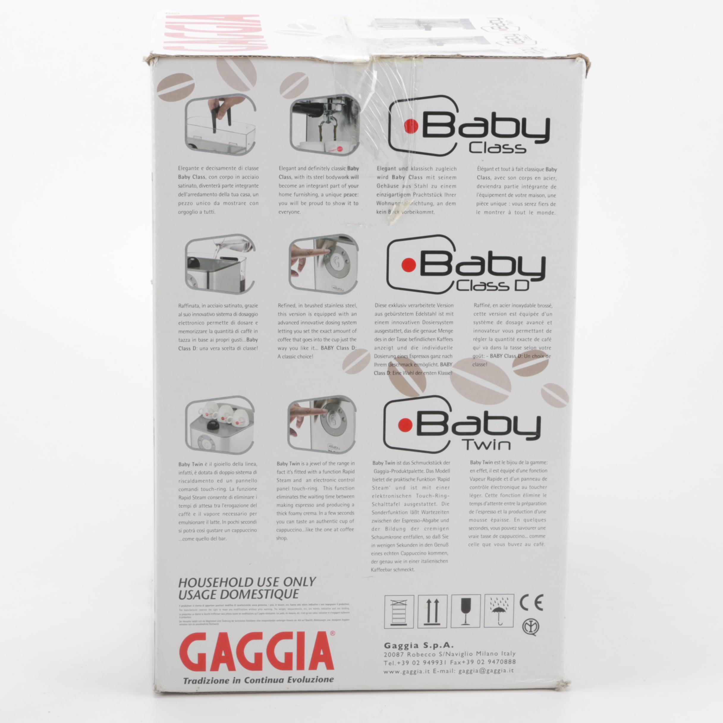 Gaggia Baby Twin Espresso Machine EBTH