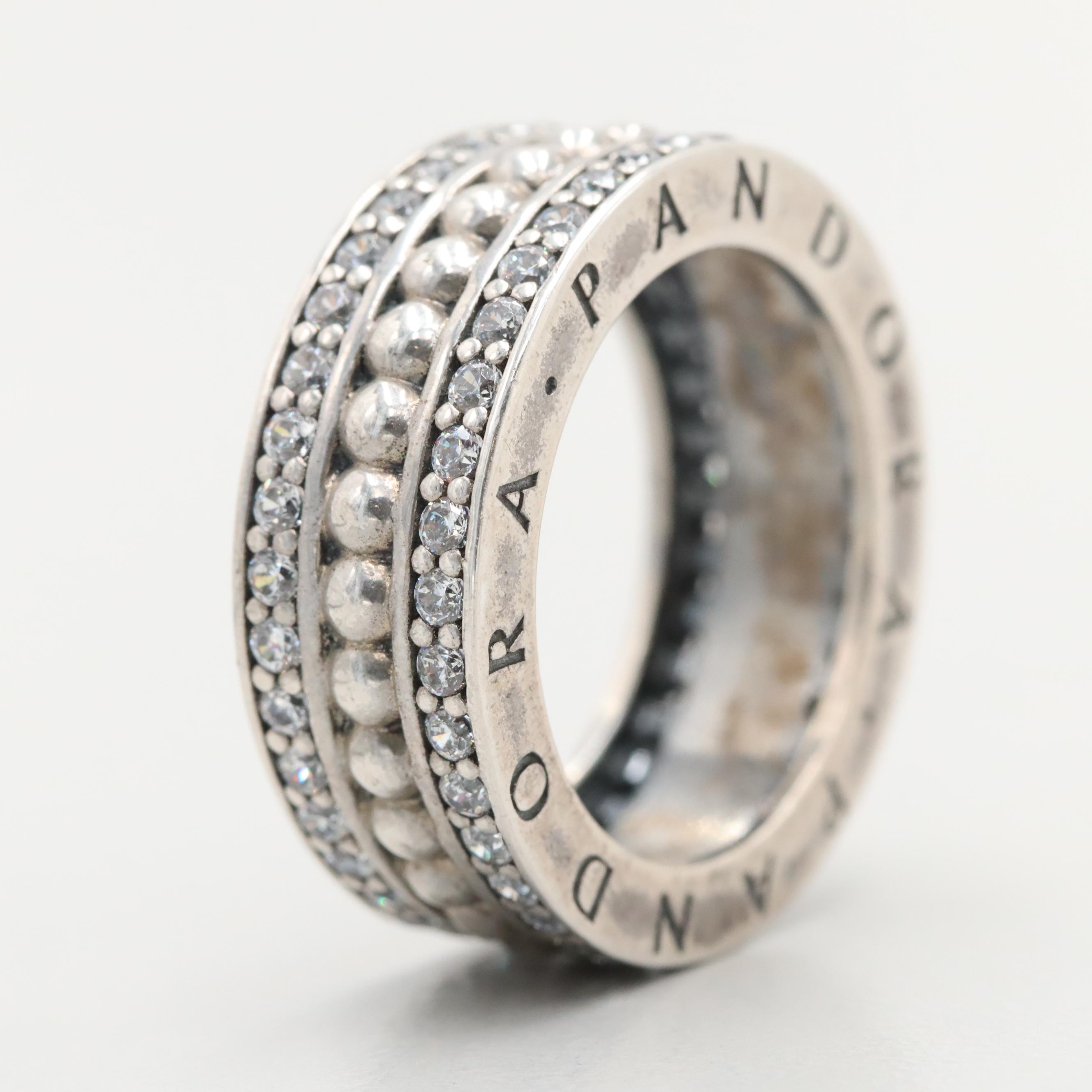 Pandora Sterling Silver Cubic Zirconia Ring | EBTH