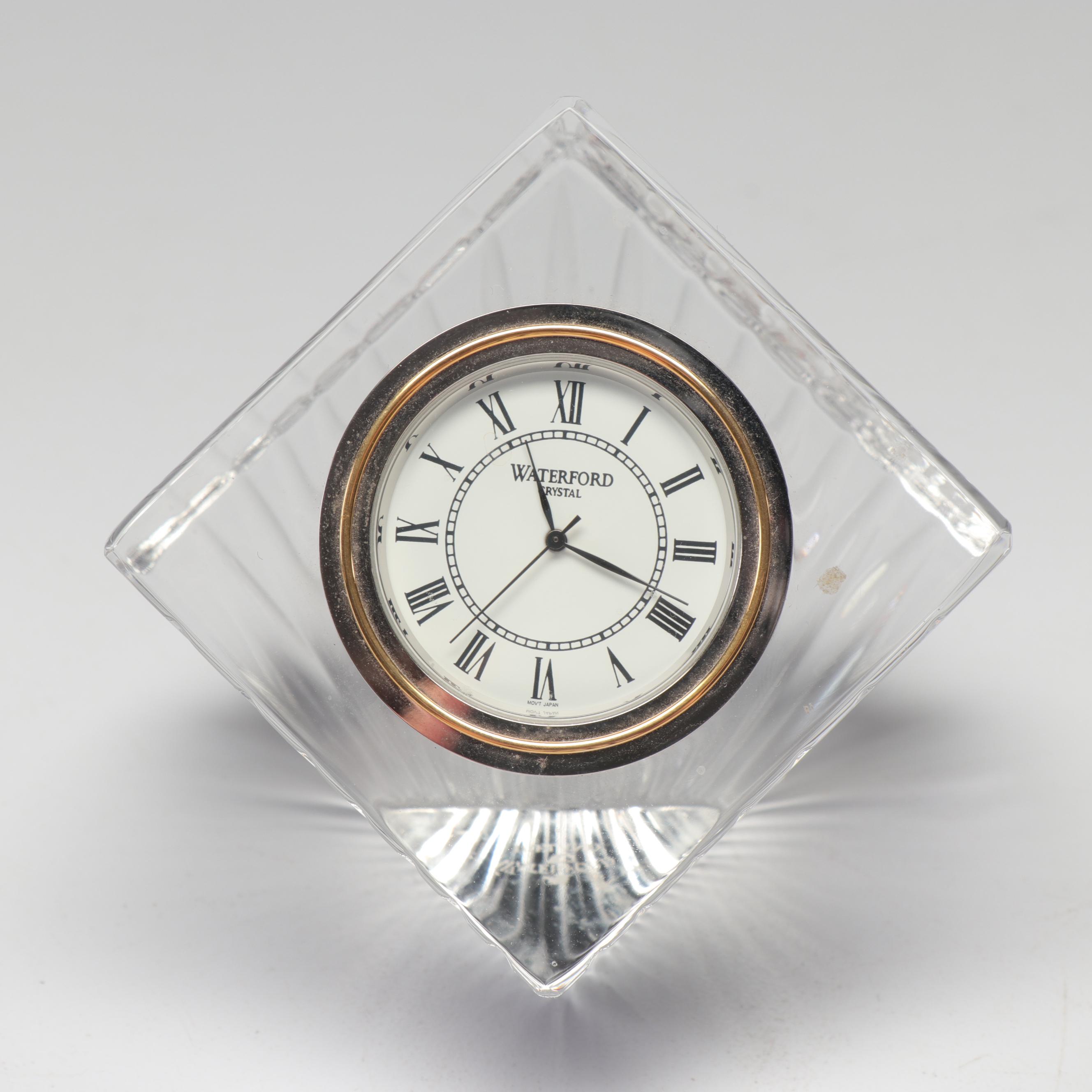 Waterford Crystal Bell and "Meridian" Quartz Clock EBTH