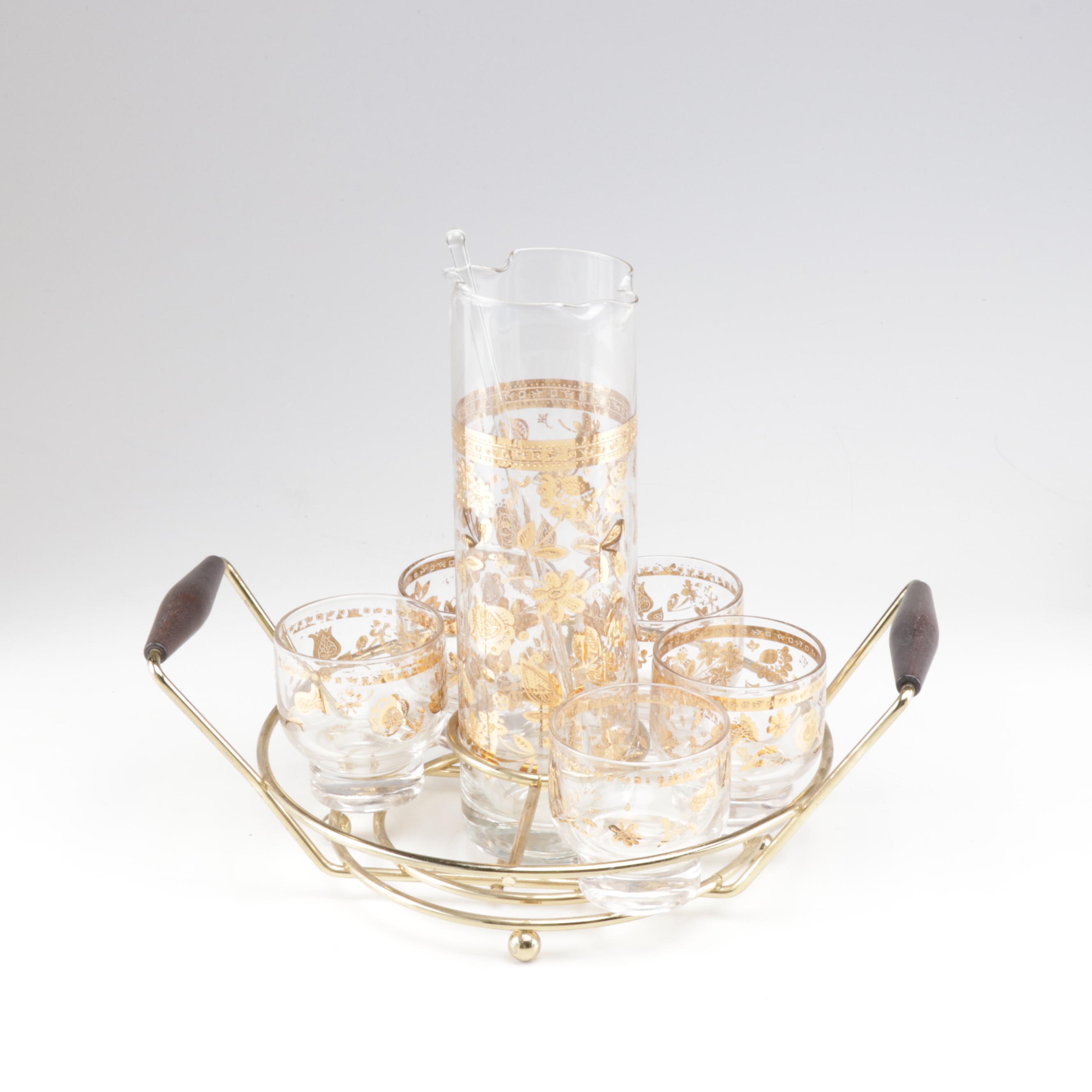 Mid Century Modern Cocktail Shaker, Drinkware Set and Regal Aluminium