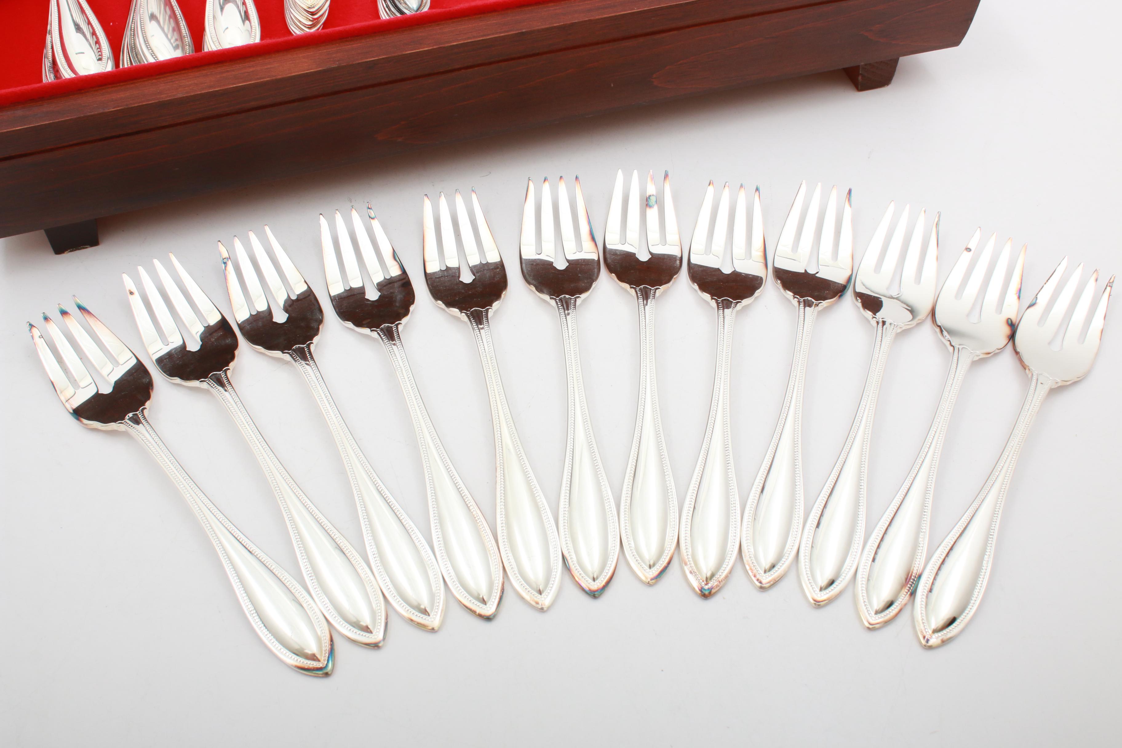 Oneida Ltd. "Silver Arbor" Silver Plate Flatware, Late 20th Century EBTH