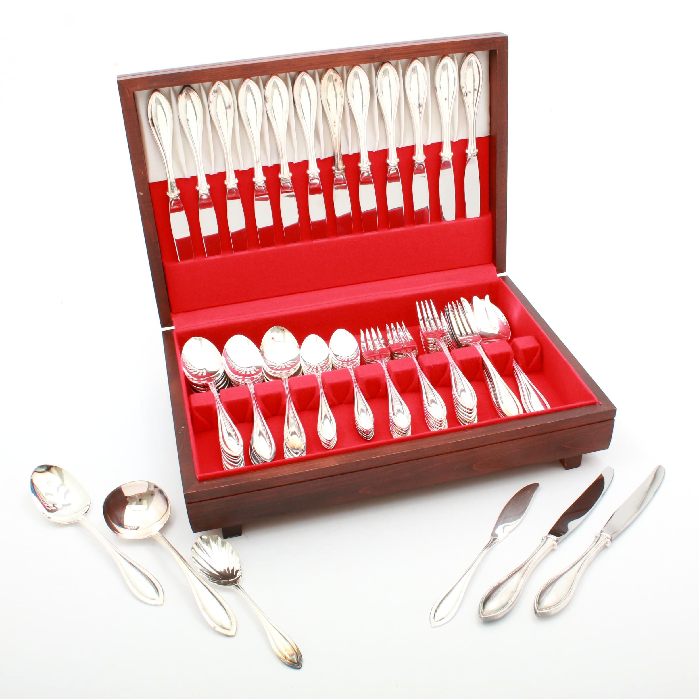 oneida-ltd-silver-arbor-silver-plate-flatware-late-20th-century-ebth
