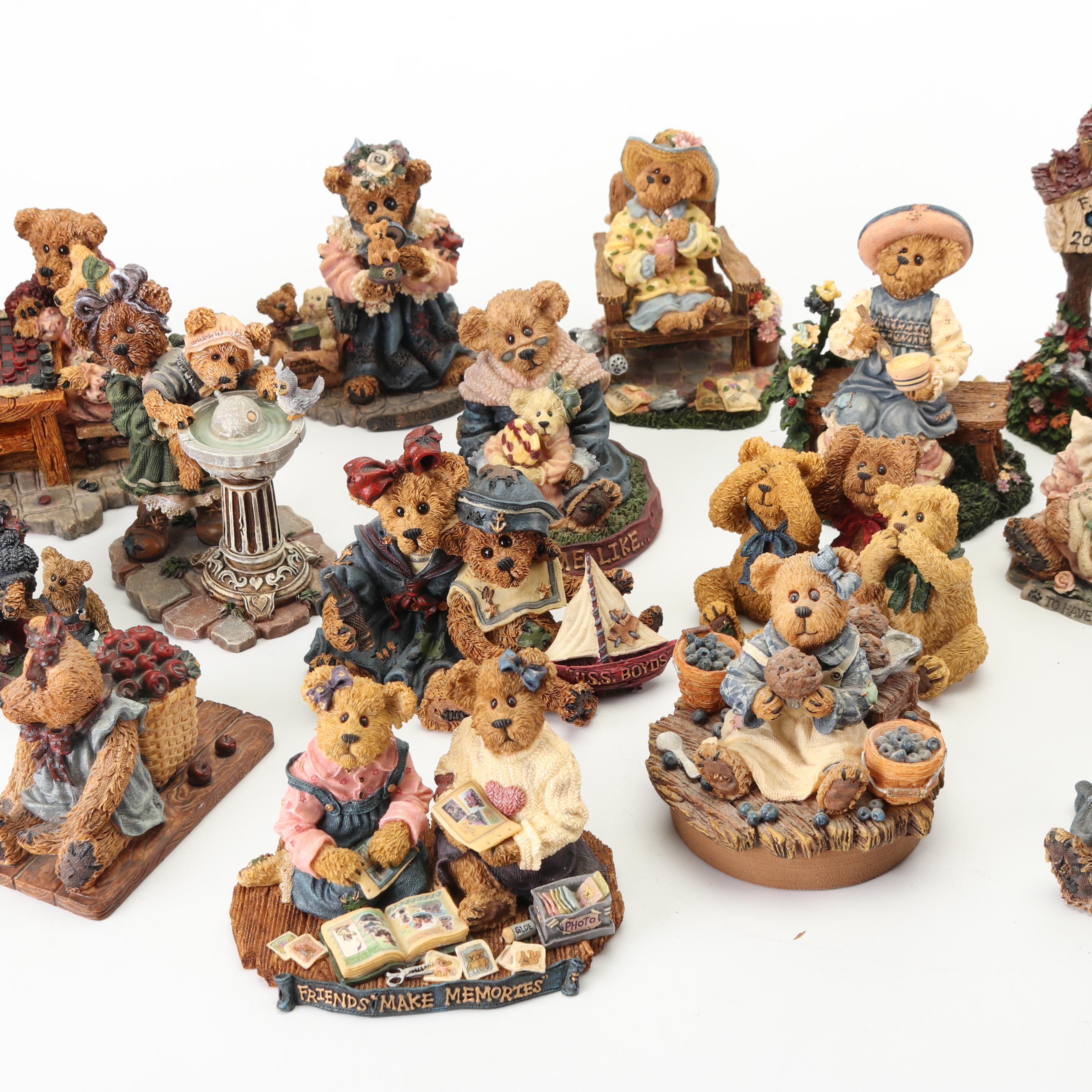 Boyds Bears And Friends "The Bearstone Collection" Resin Figurines | EBTH