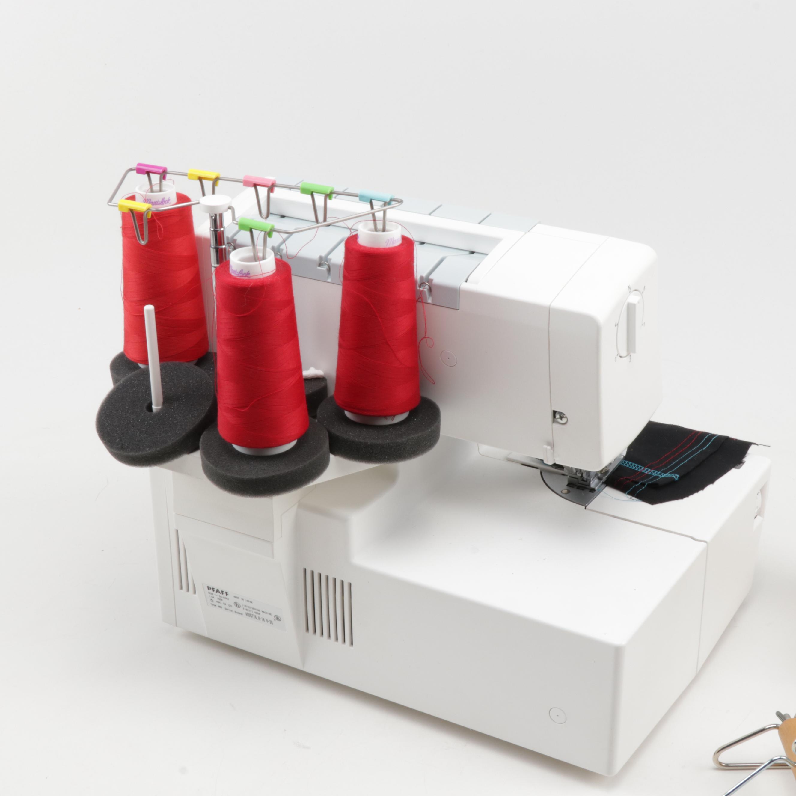 Pfaff Coverlock 4872 Serger Sewing Machine & Wooden Hand Looms EBTH