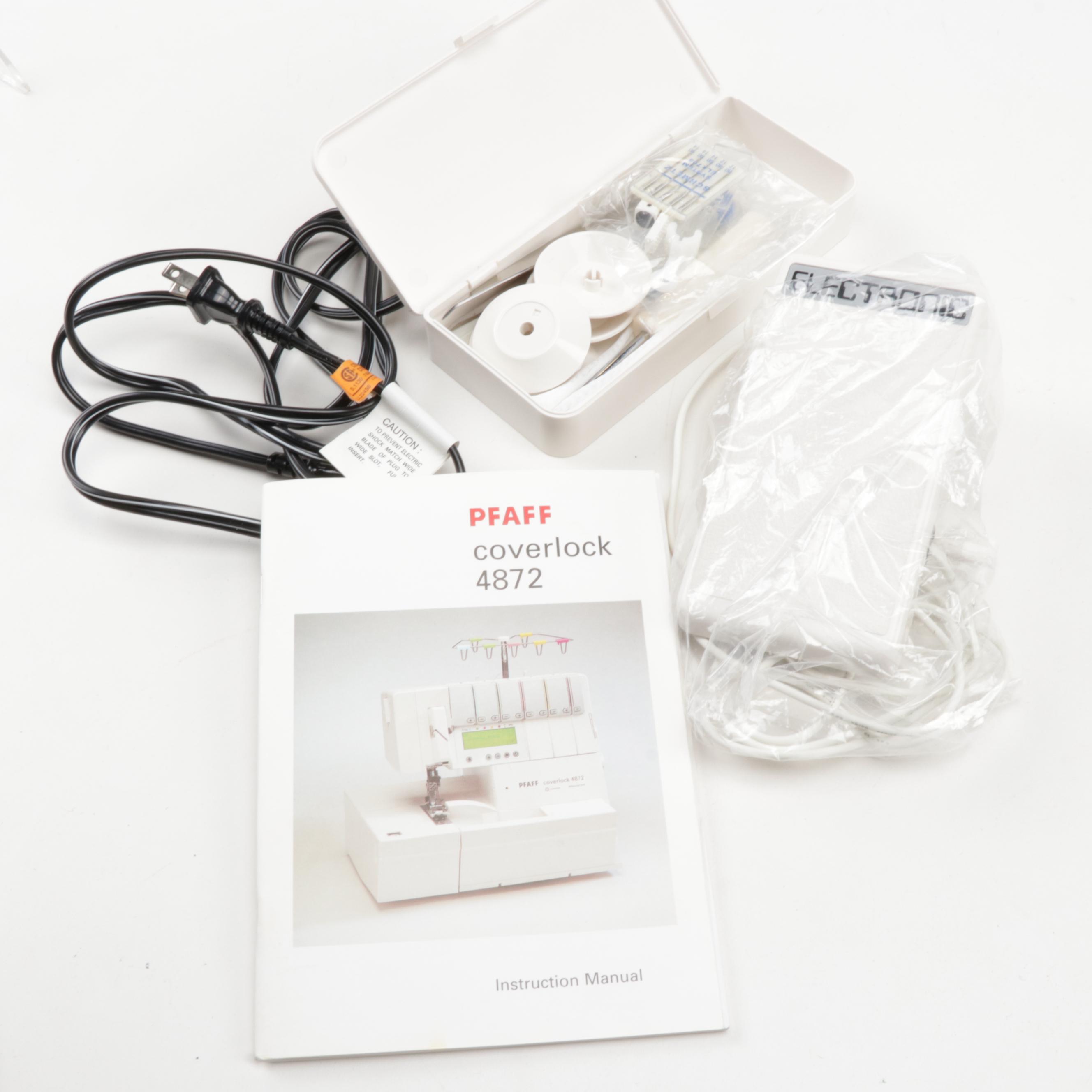 Pfaff Coverlock 4872 Serger Sewing Machine & Wooden Hand Looms EBTH