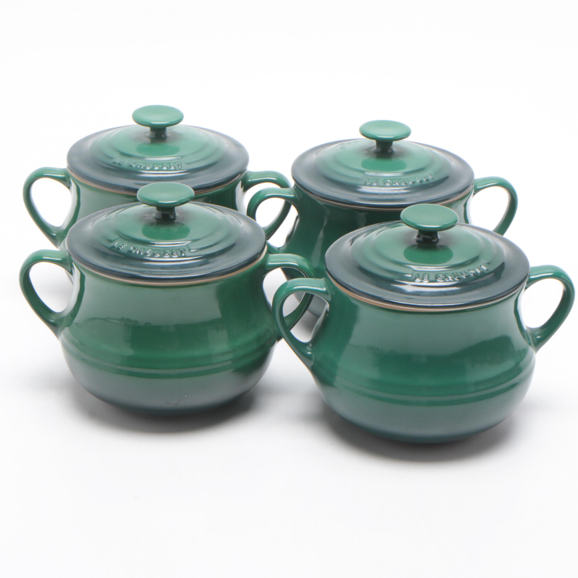 Le Creuset Mini Round Cocottes in Emerald Green EBTH
