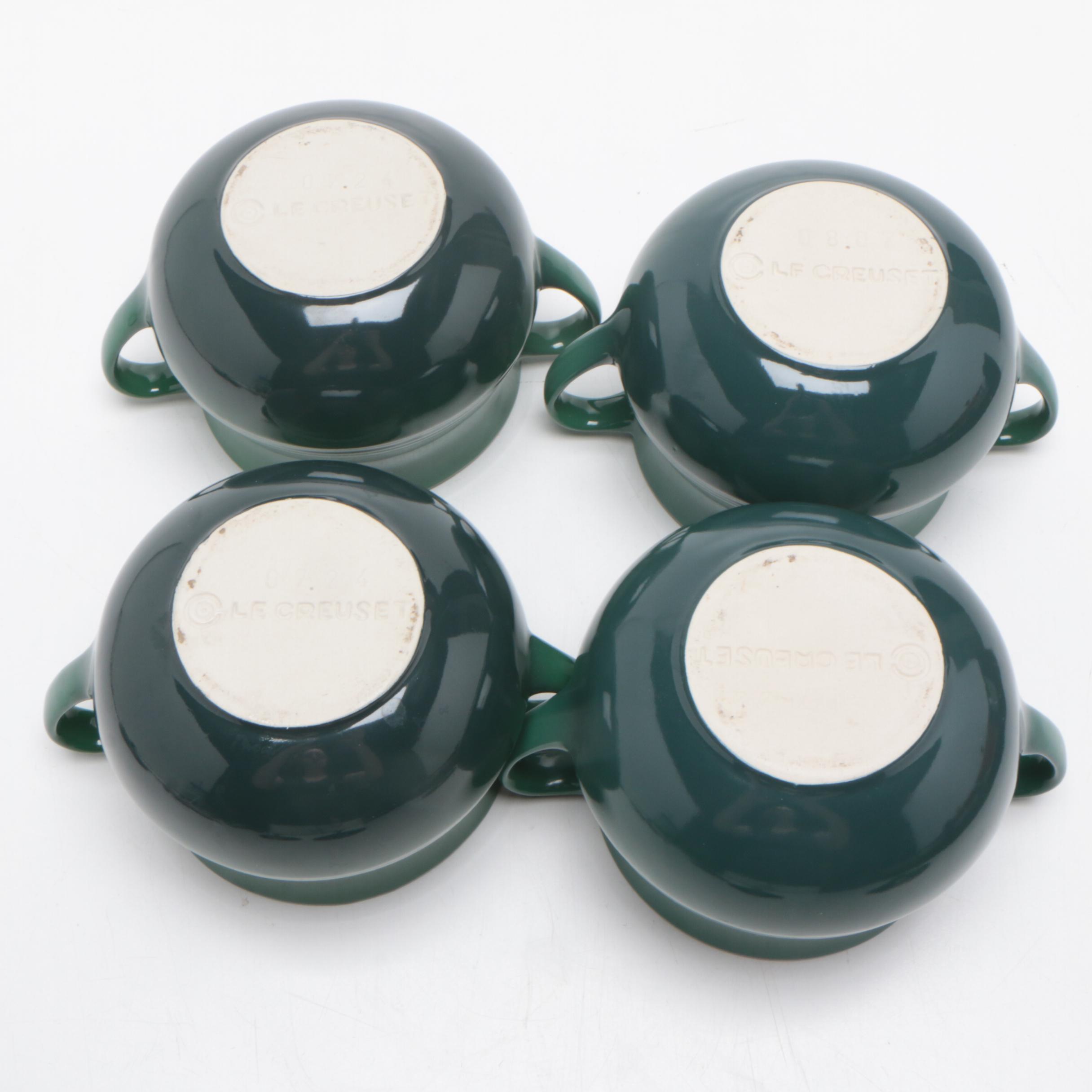Le Creuset Mini Round Cocottes in Emerald Green EBTH