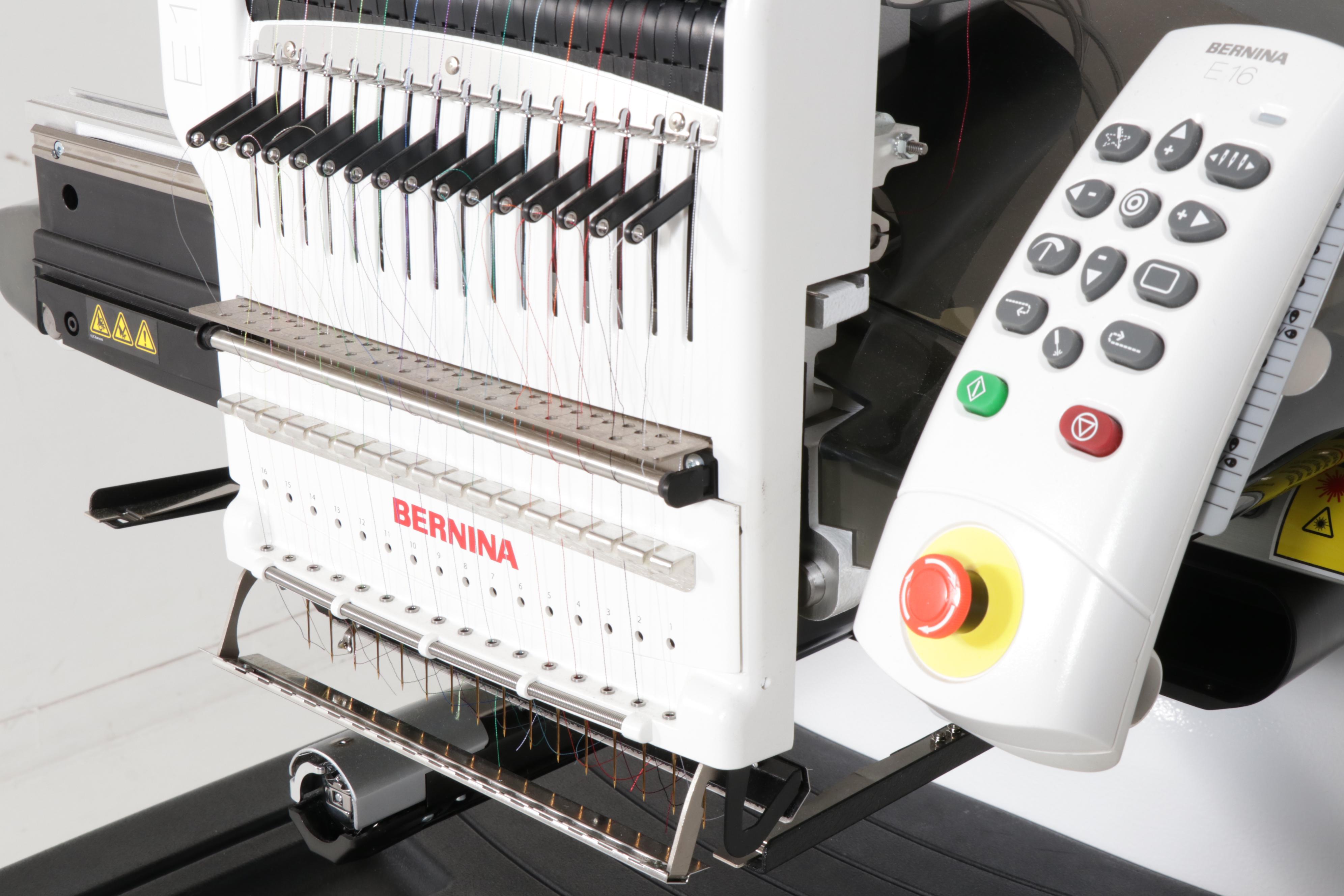 Bernina E 16 Multi Needle Embroidery Machine, Laptop, Supplies