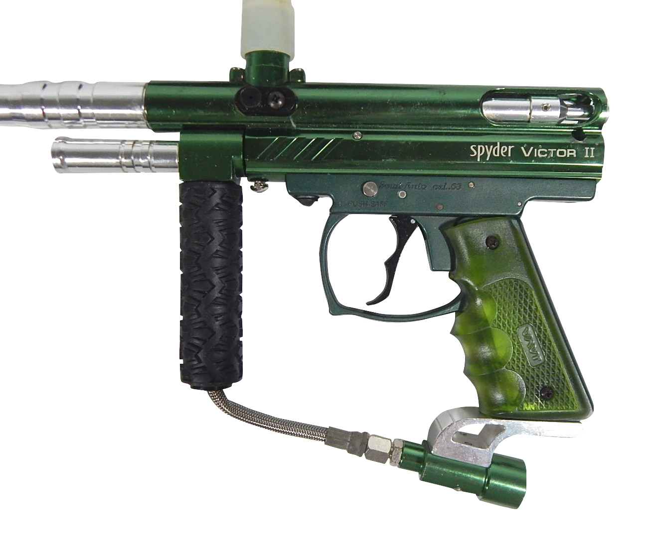Spyder Victor II Semi Automatic 168 Caliber Paint Ball Gun and Hopper EBTH
