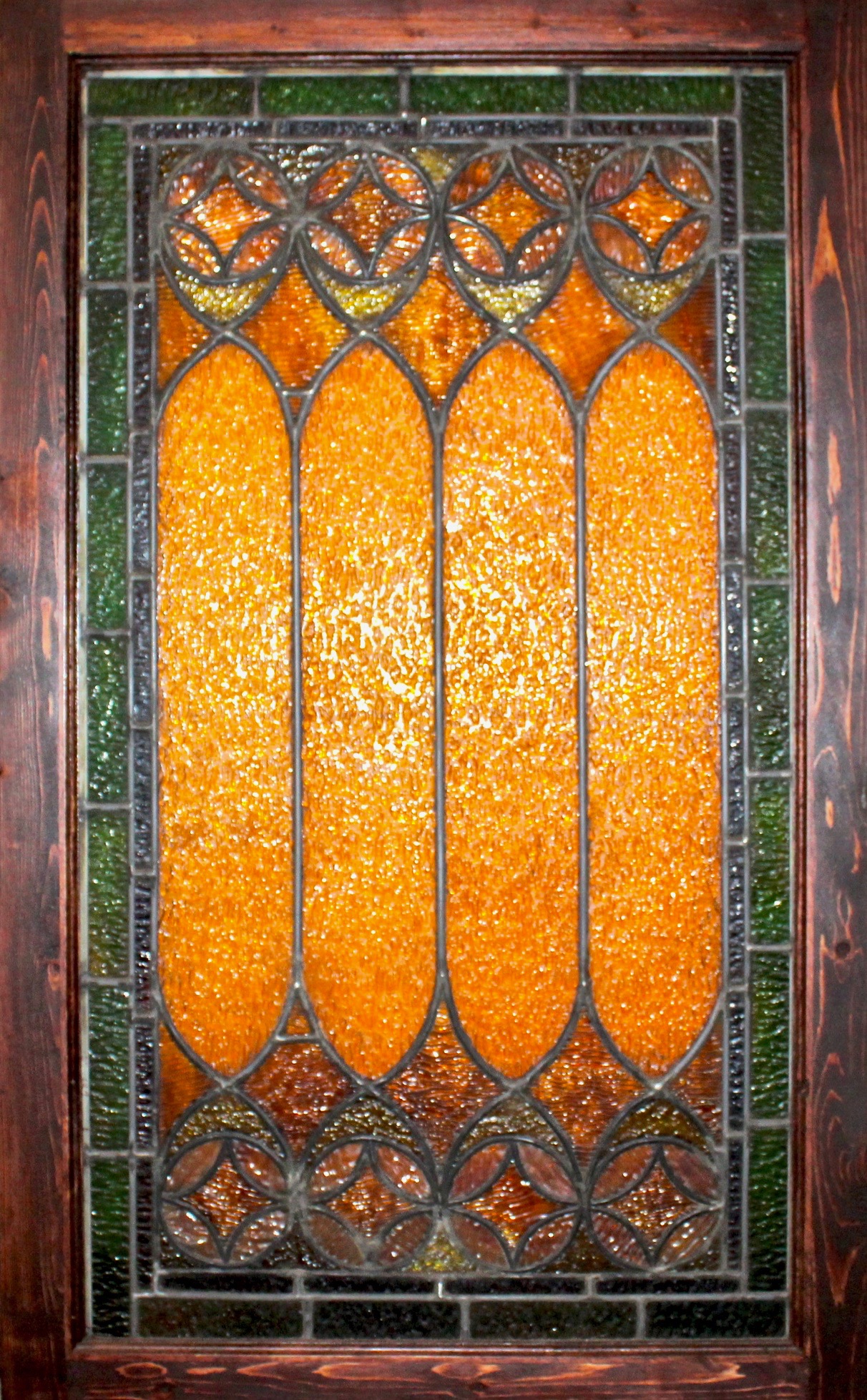 Vintage Stained Glass Window Panel EBTH