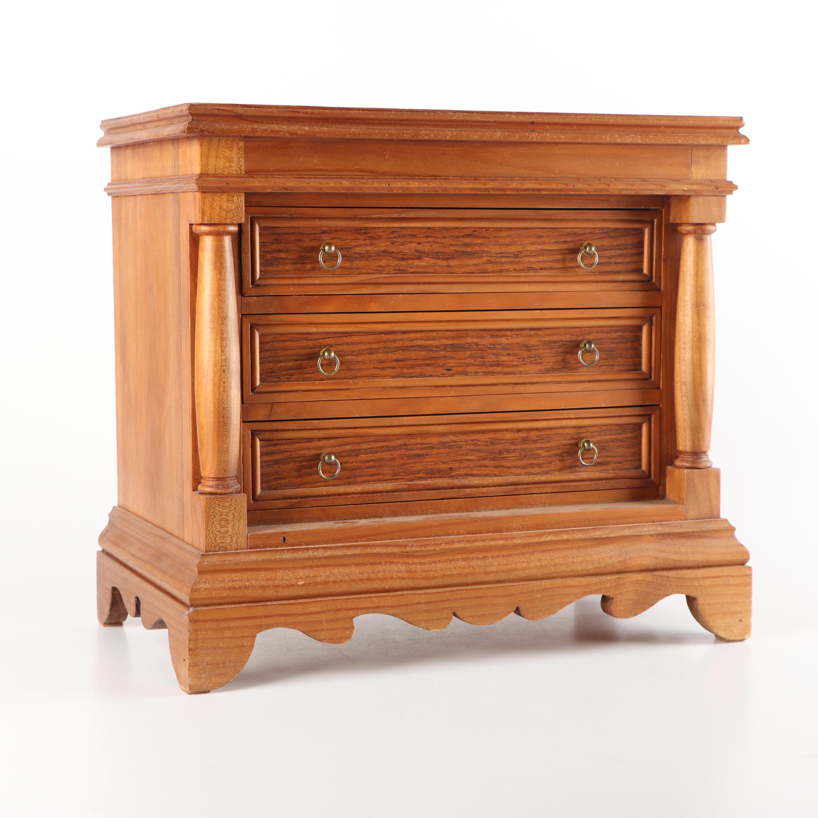 Pine Wood Jewelry Box EBTH