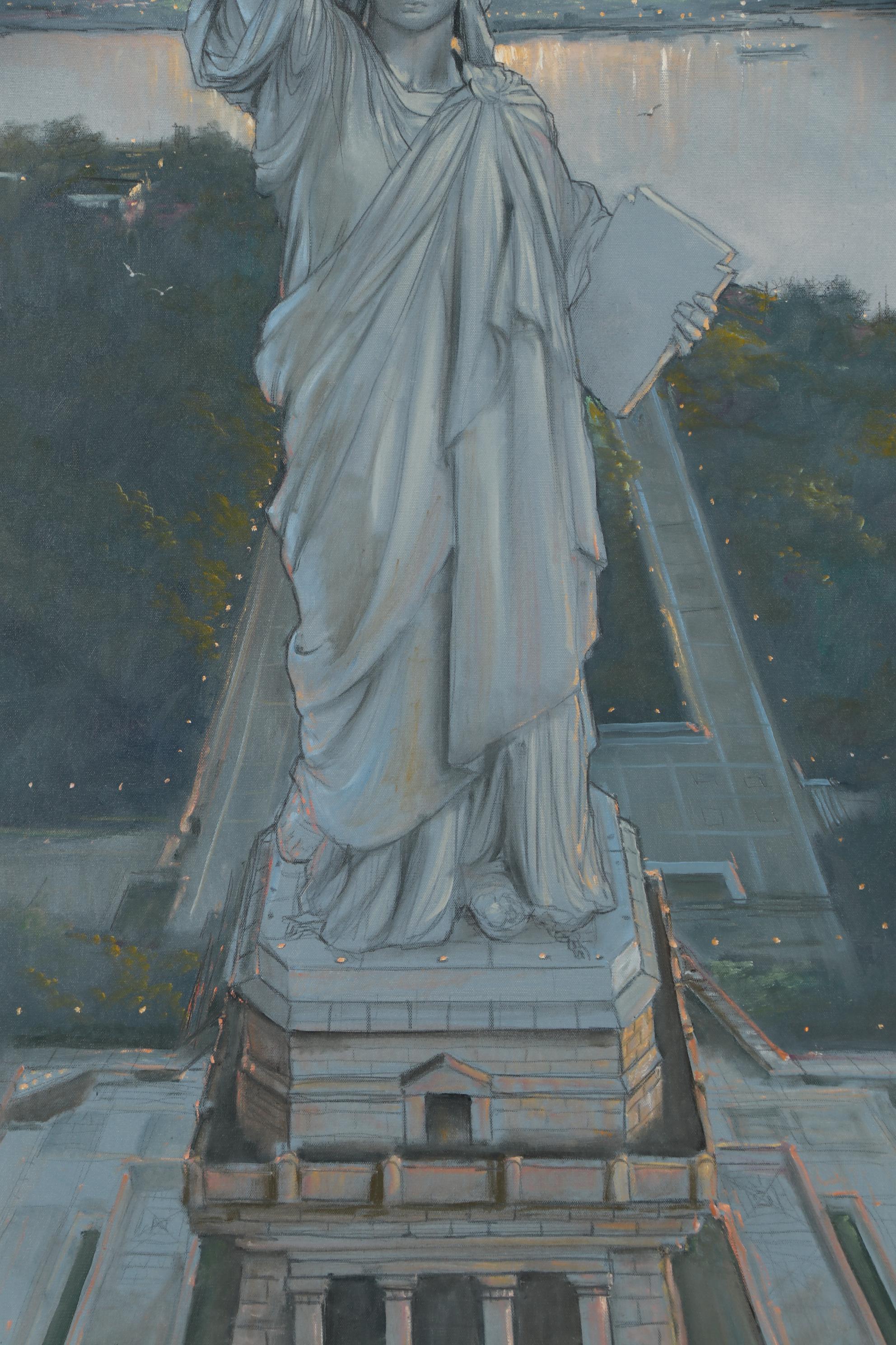 Paul MacWilliams Oil Painting of the Statue of Liberty EBTH