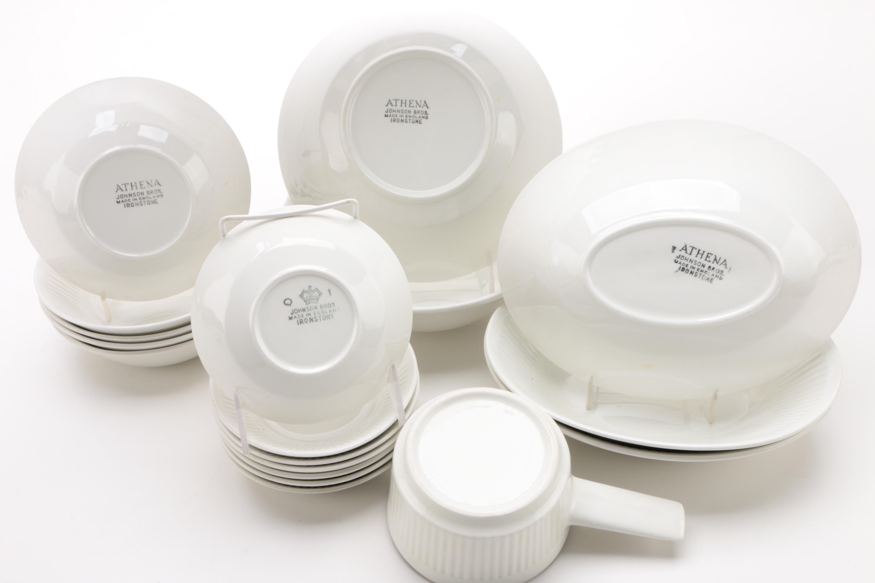 Johnson Brothers "Athena" Ironstone Dinnerware and Serveware, 1955
