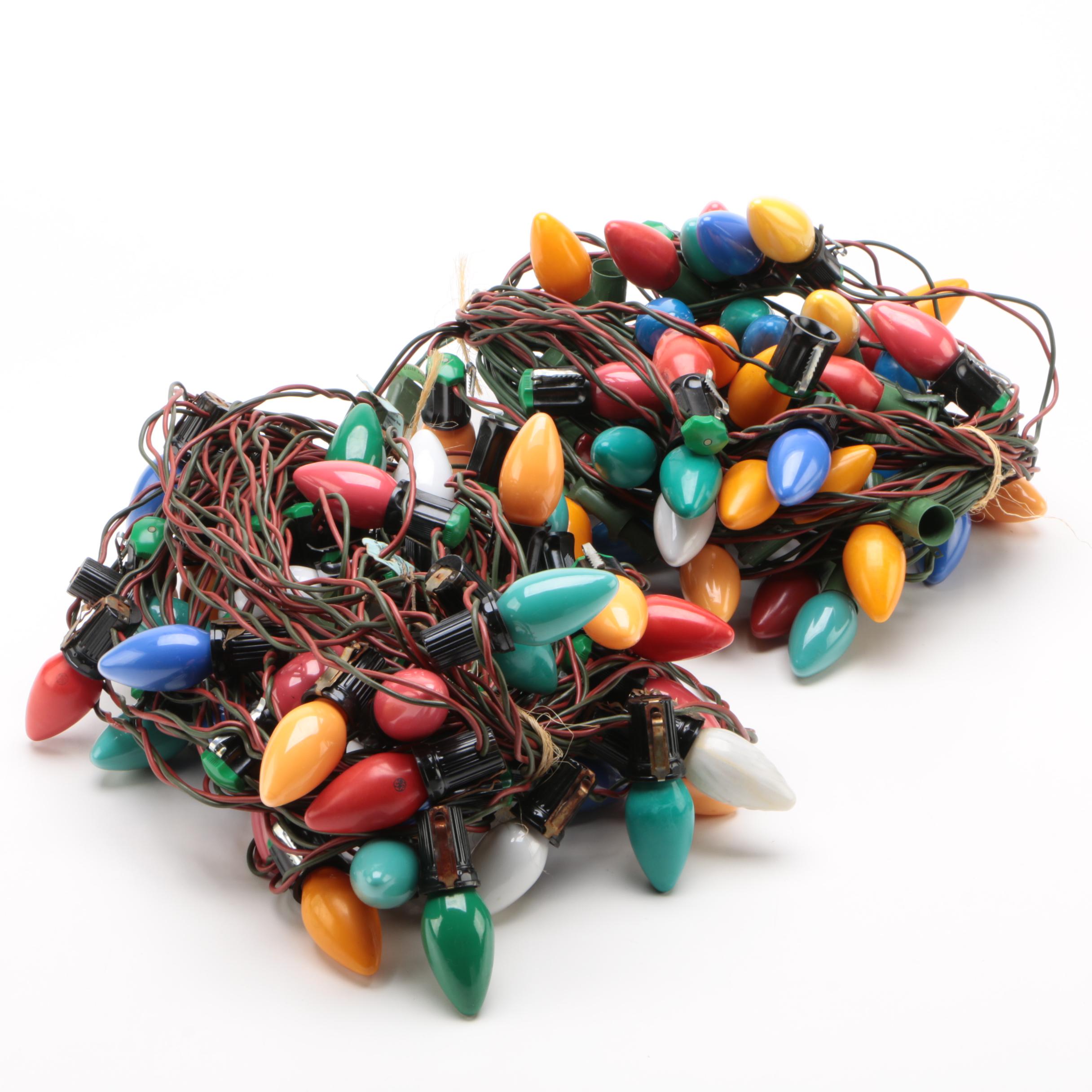 General Electric Indoor/Outdoor Christmas Lights, MidCentury EBTH