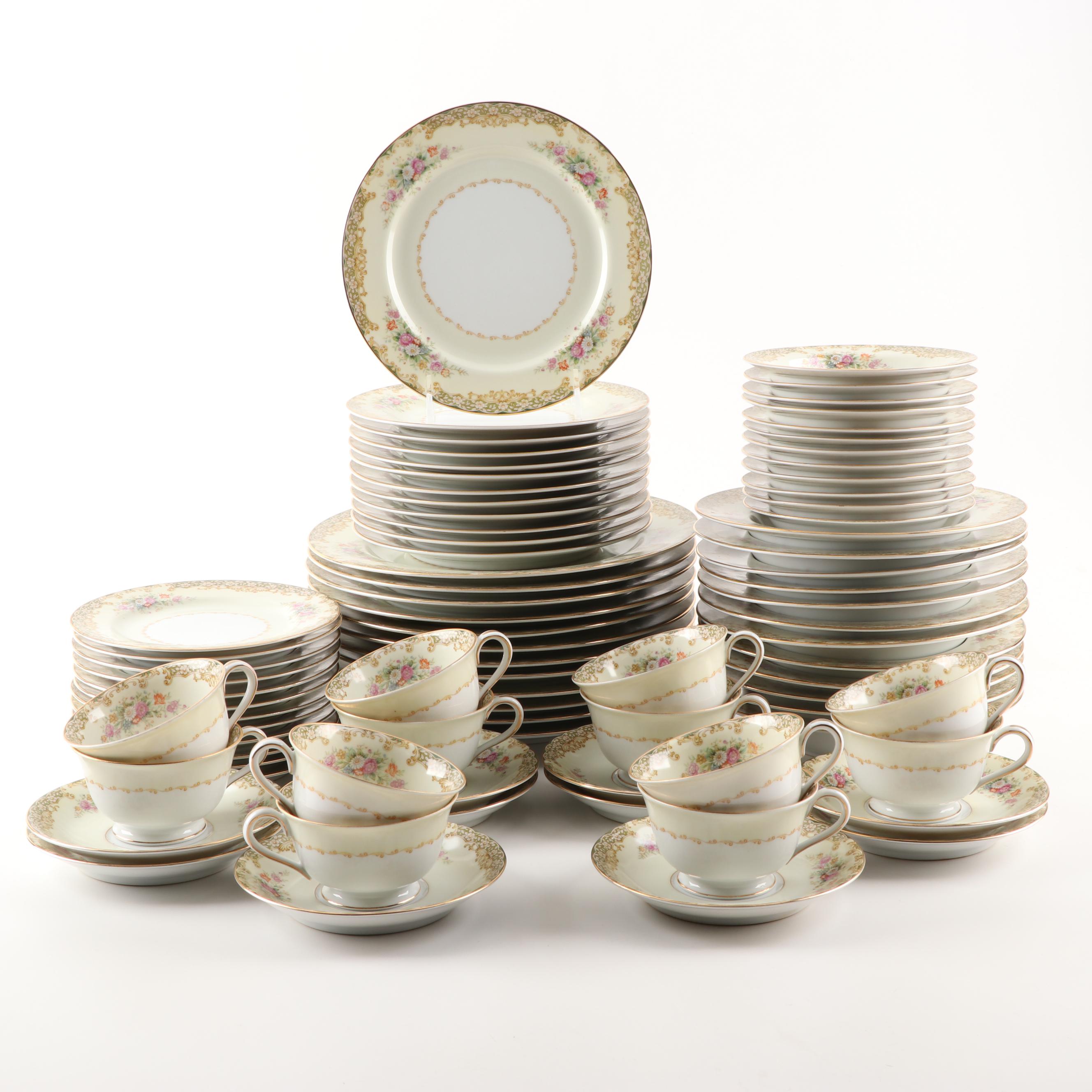 Rose China Occupied Japan Dinnerware Set, 1950s EBTH