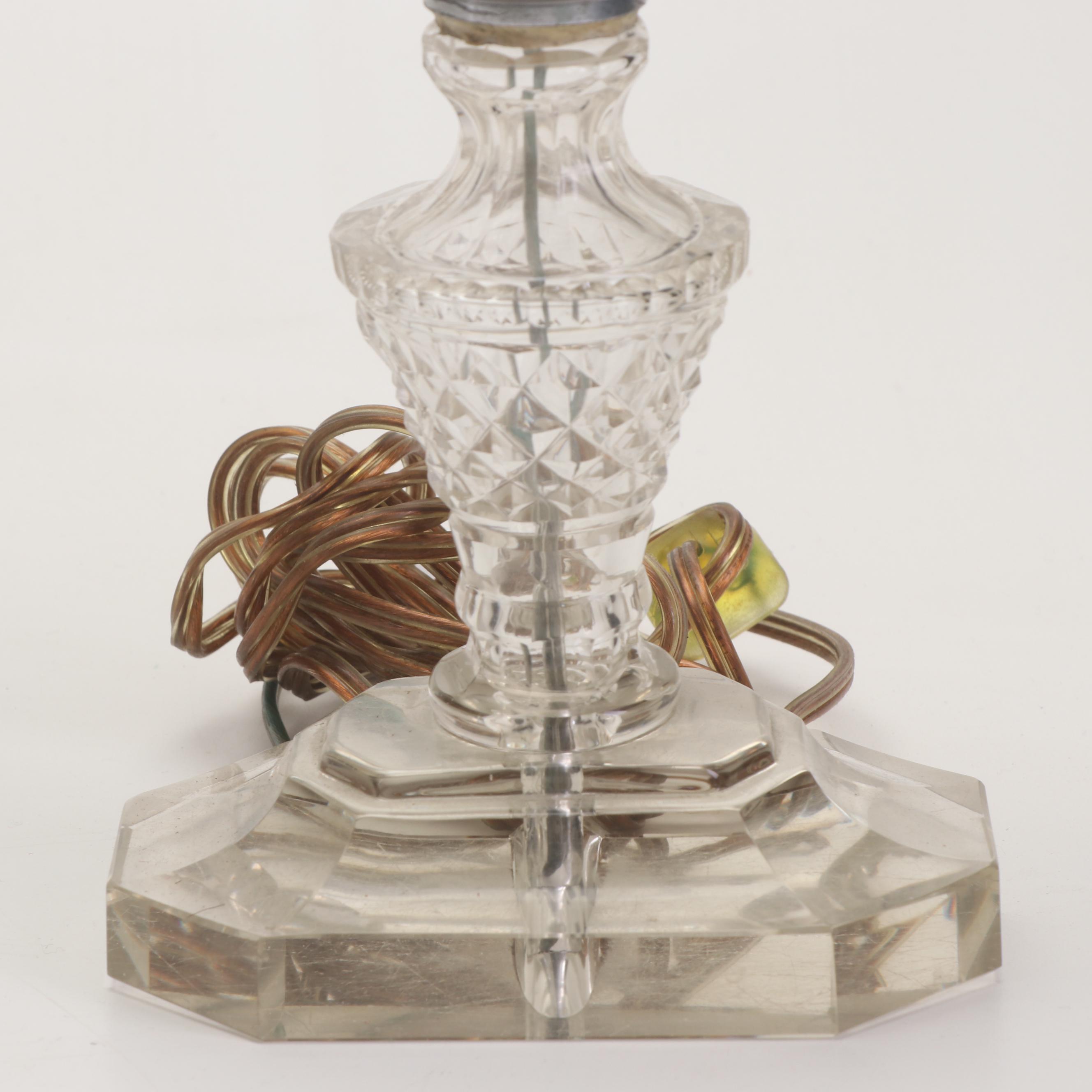Cut Glass and Prism Electric Candelabra Table Lamps EBTH