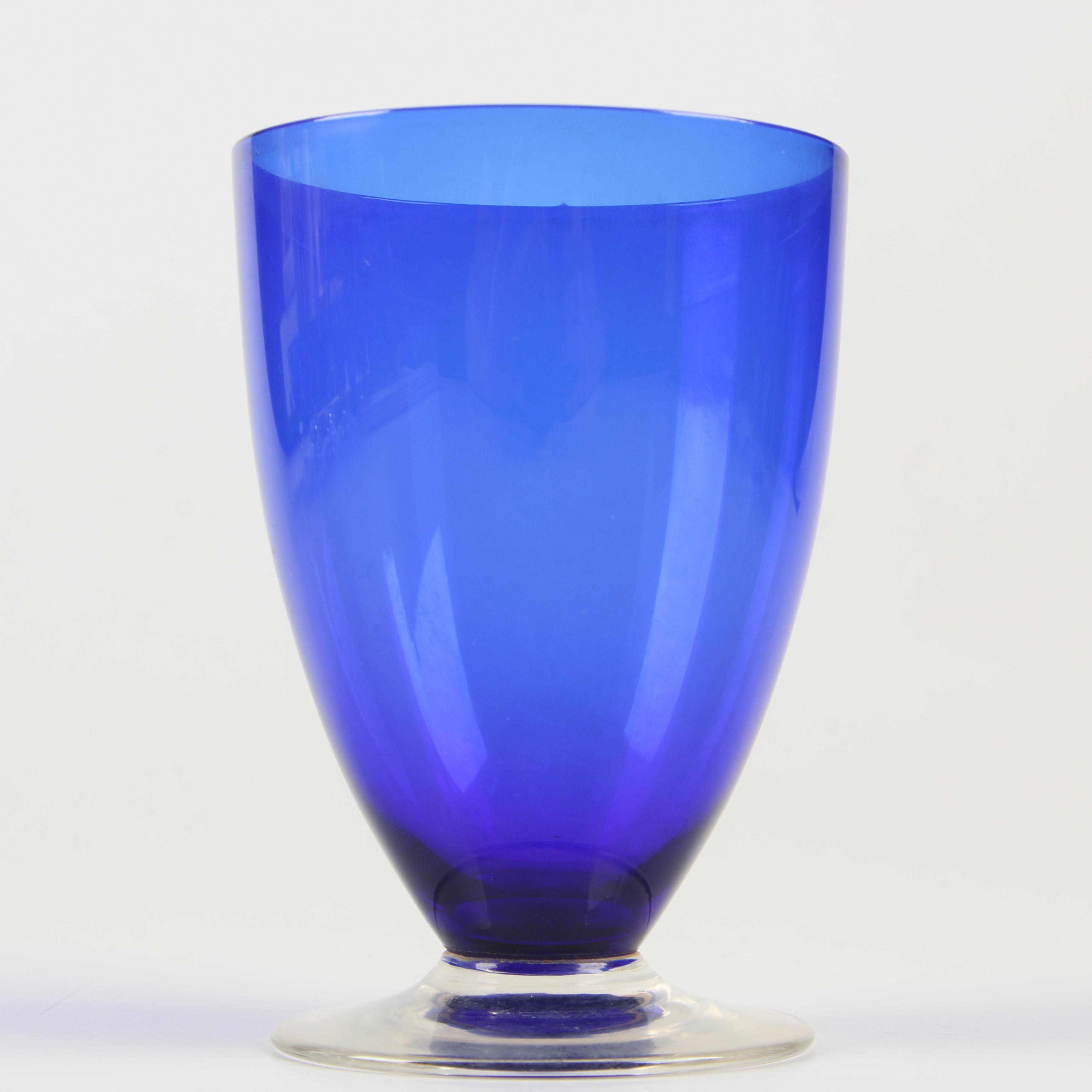 Cobalt Blue Glass Stemware EBTH